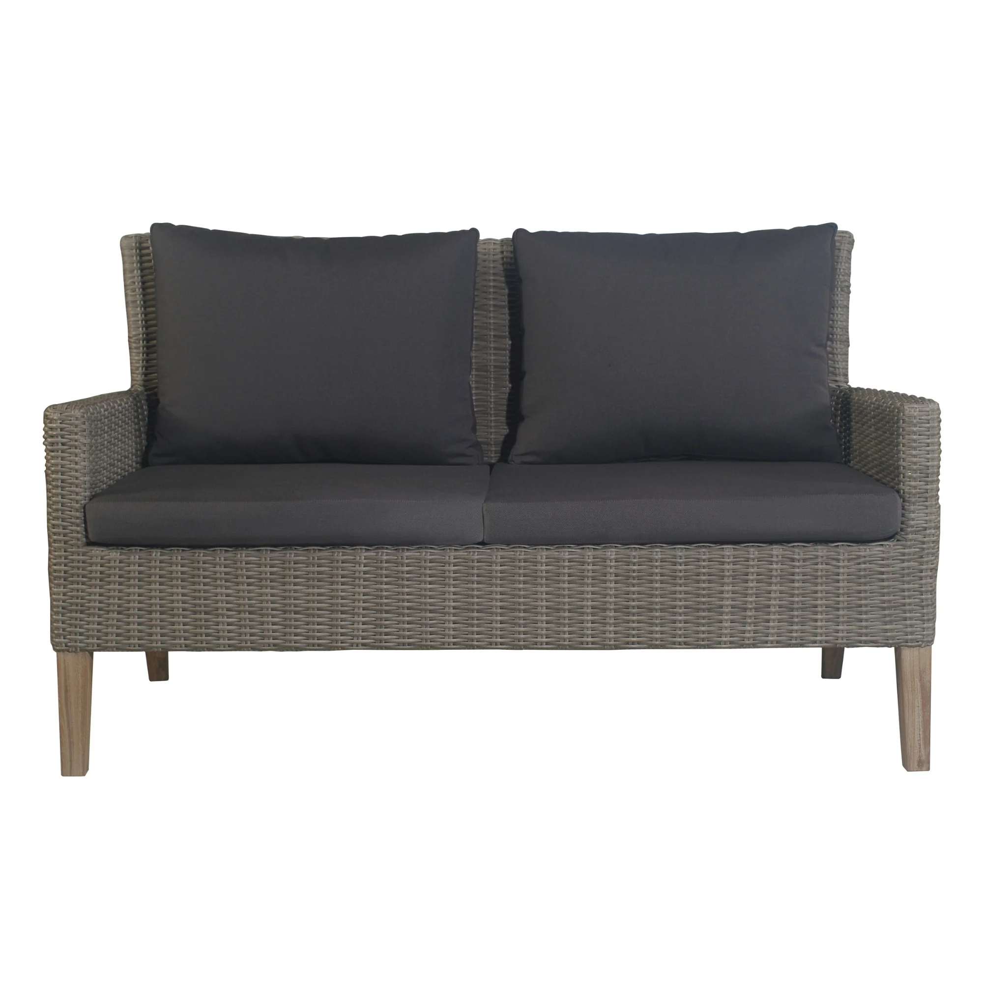 Byron 4pc Outdoor Sofa Set with White Coffee Table - Image 3