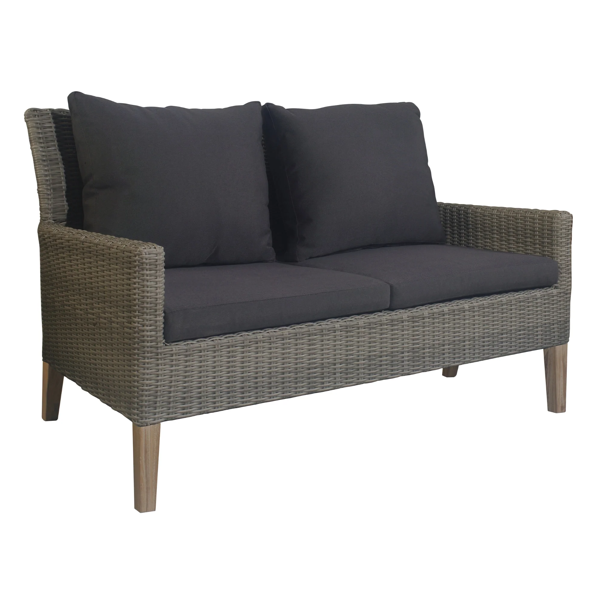 Byron 4pc Outdoor Sofa Set with White Coffee Table - Image 4