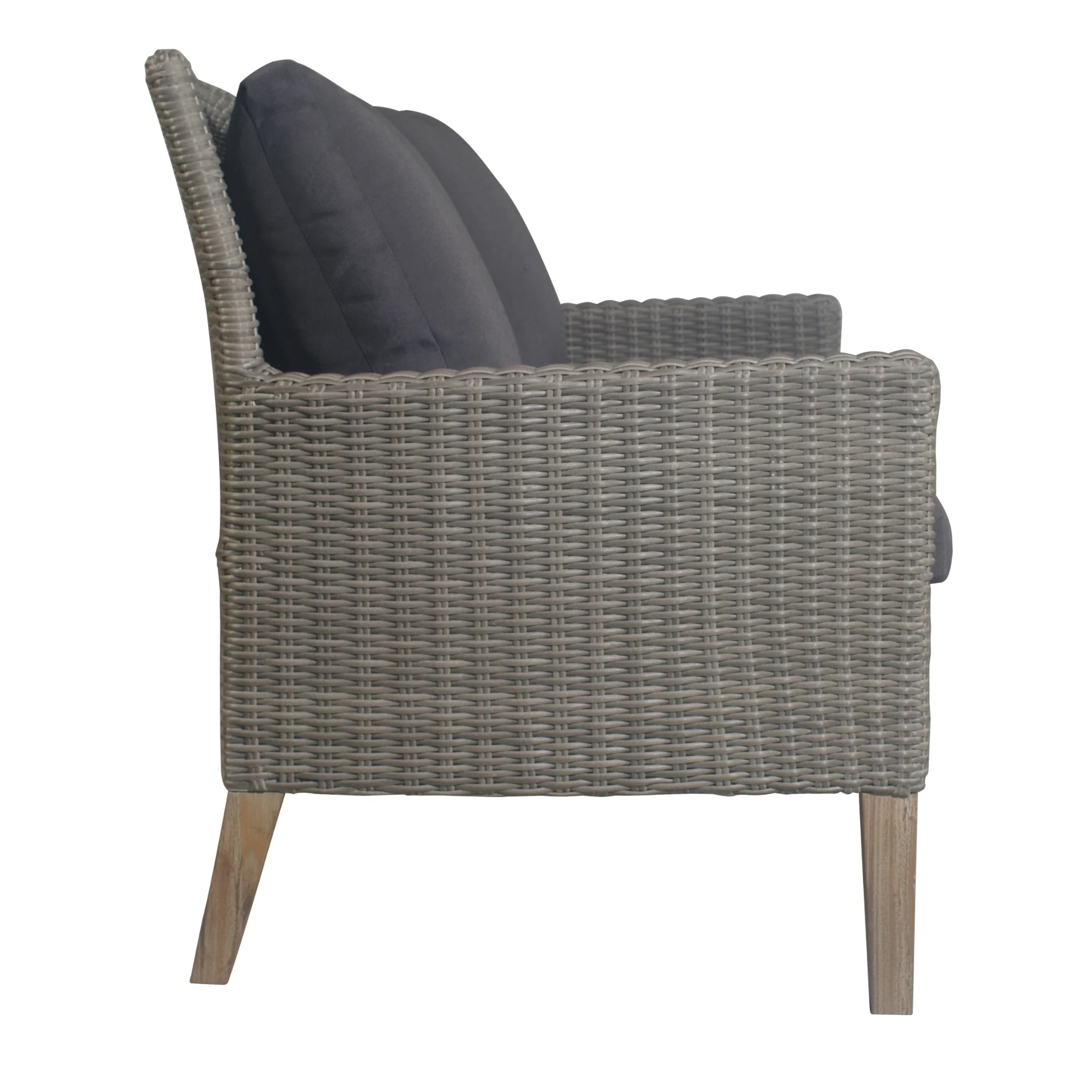 Byron 4pc Outdoor Sofa Set with White Coffee Table - Image 5