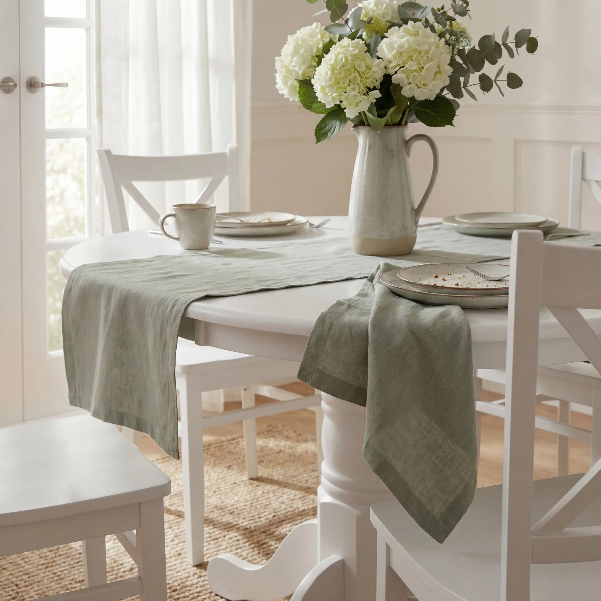 Cairns 106-150cm Extendable Round Hampton Dining Table White - Image 5