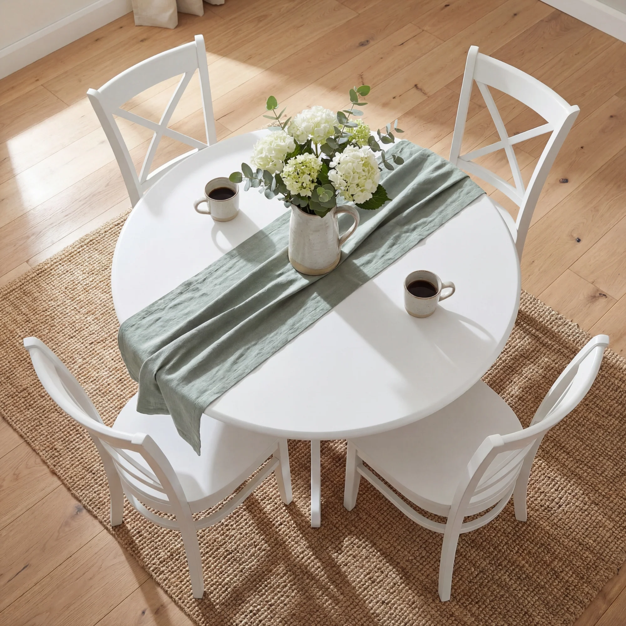 Cairns 106cm Round Hampton Dining Table White - Image 4