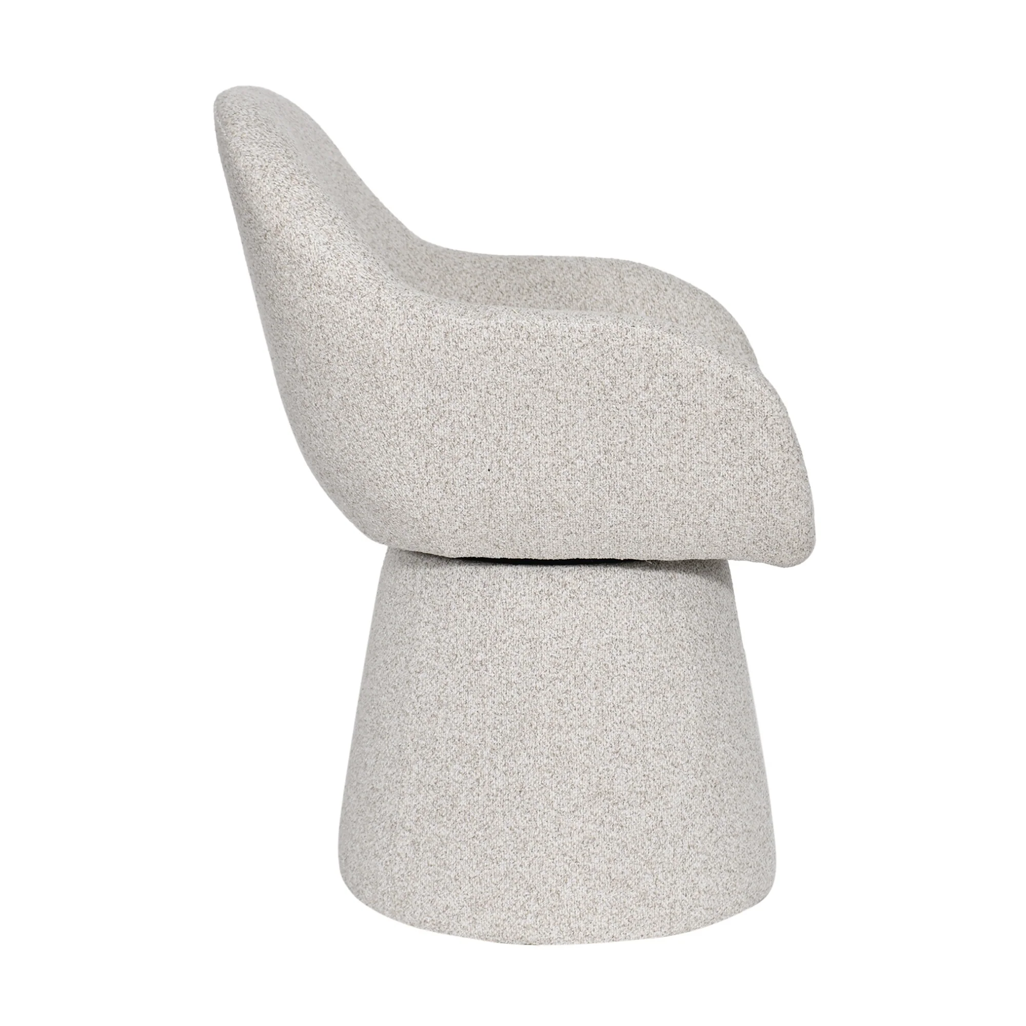 Cali Fabric Swivel Dining Chair Grey - Image 3