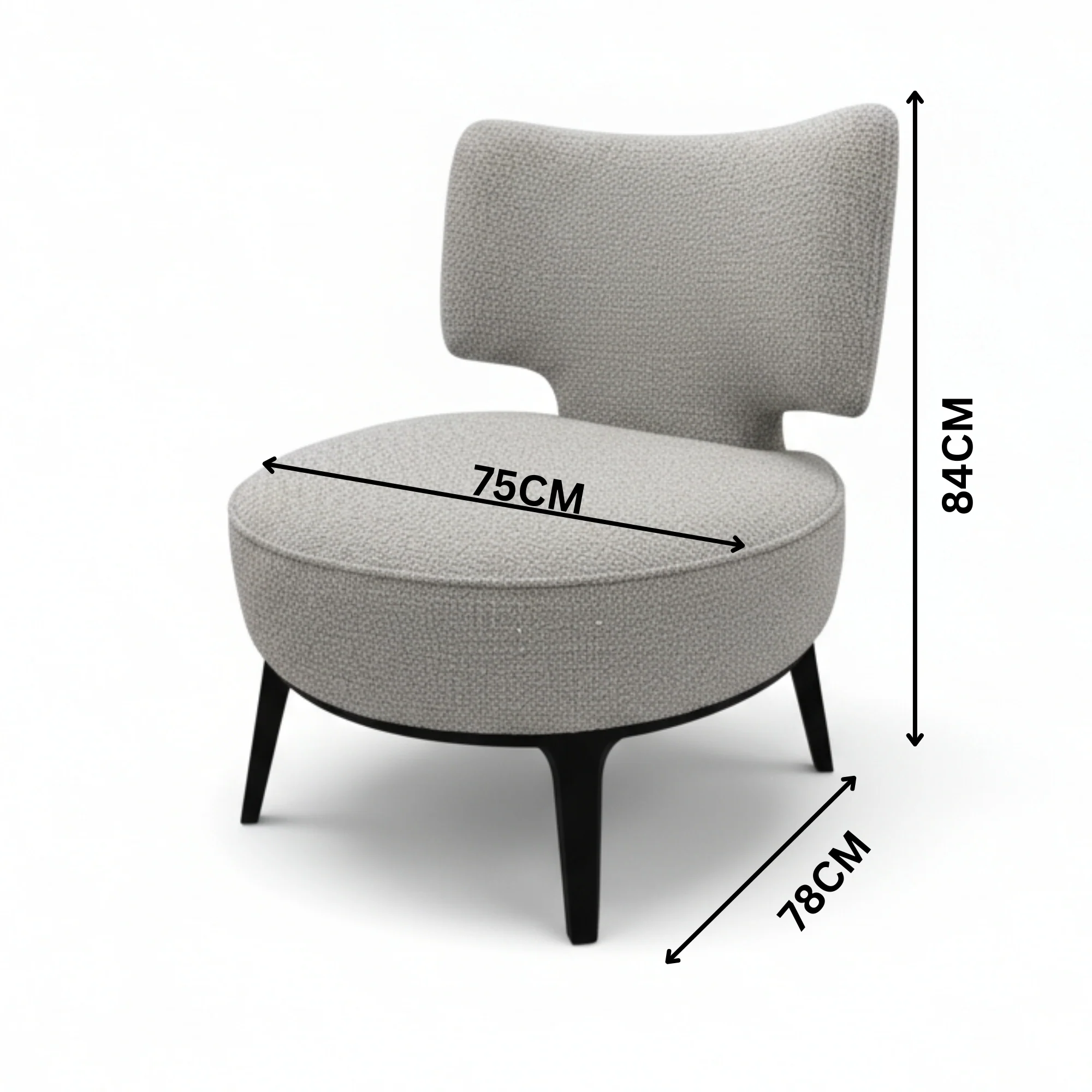 Calla Occasional Accent Corner Chair Grey - Image 3
