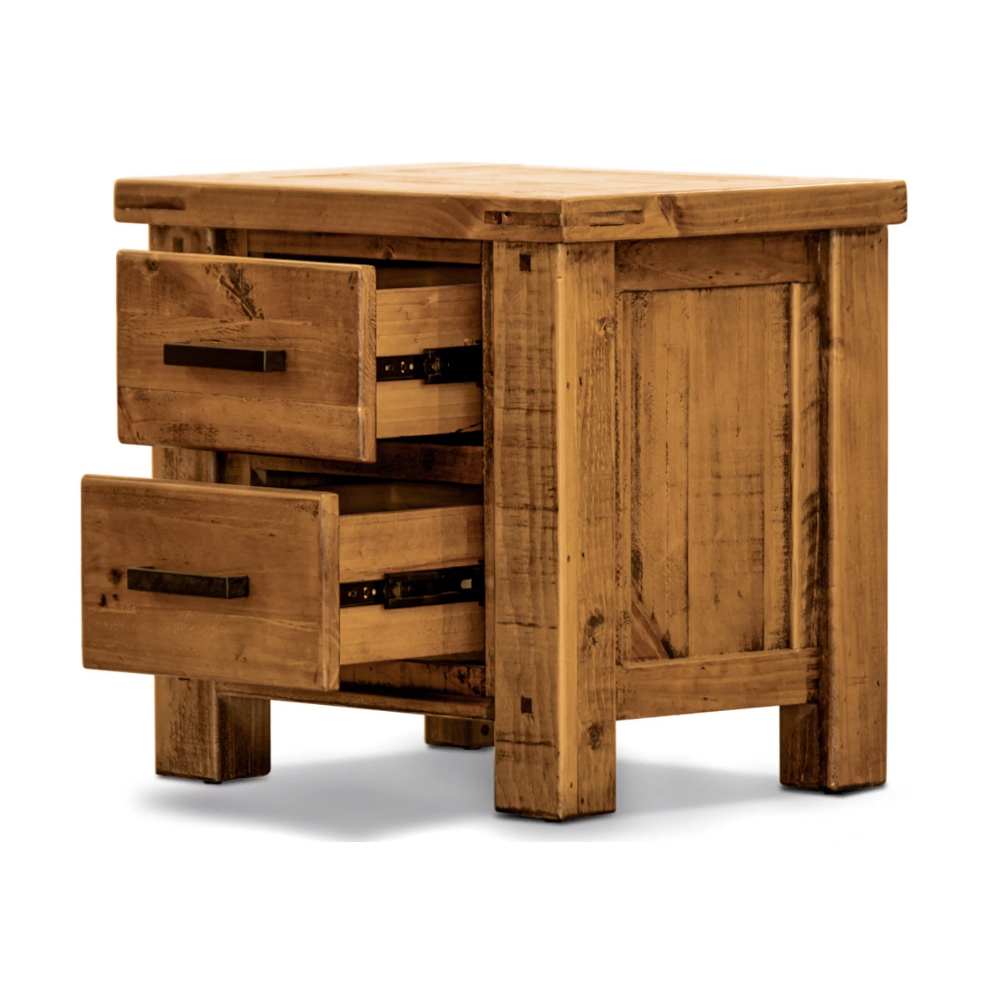 Camdenville Bedside Table Solid Pine Frame Oak - Image 3
