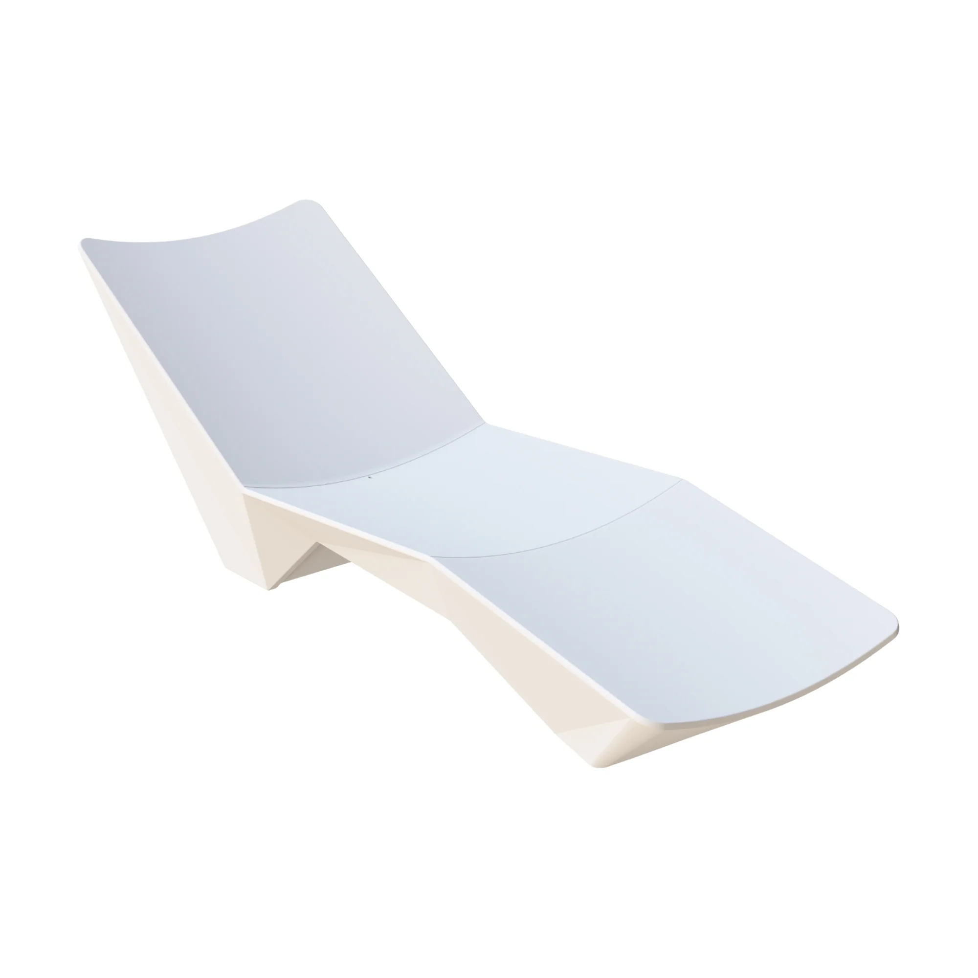 Palm Drift Premium Luxury Pool Lounger Chaise White - Image 2