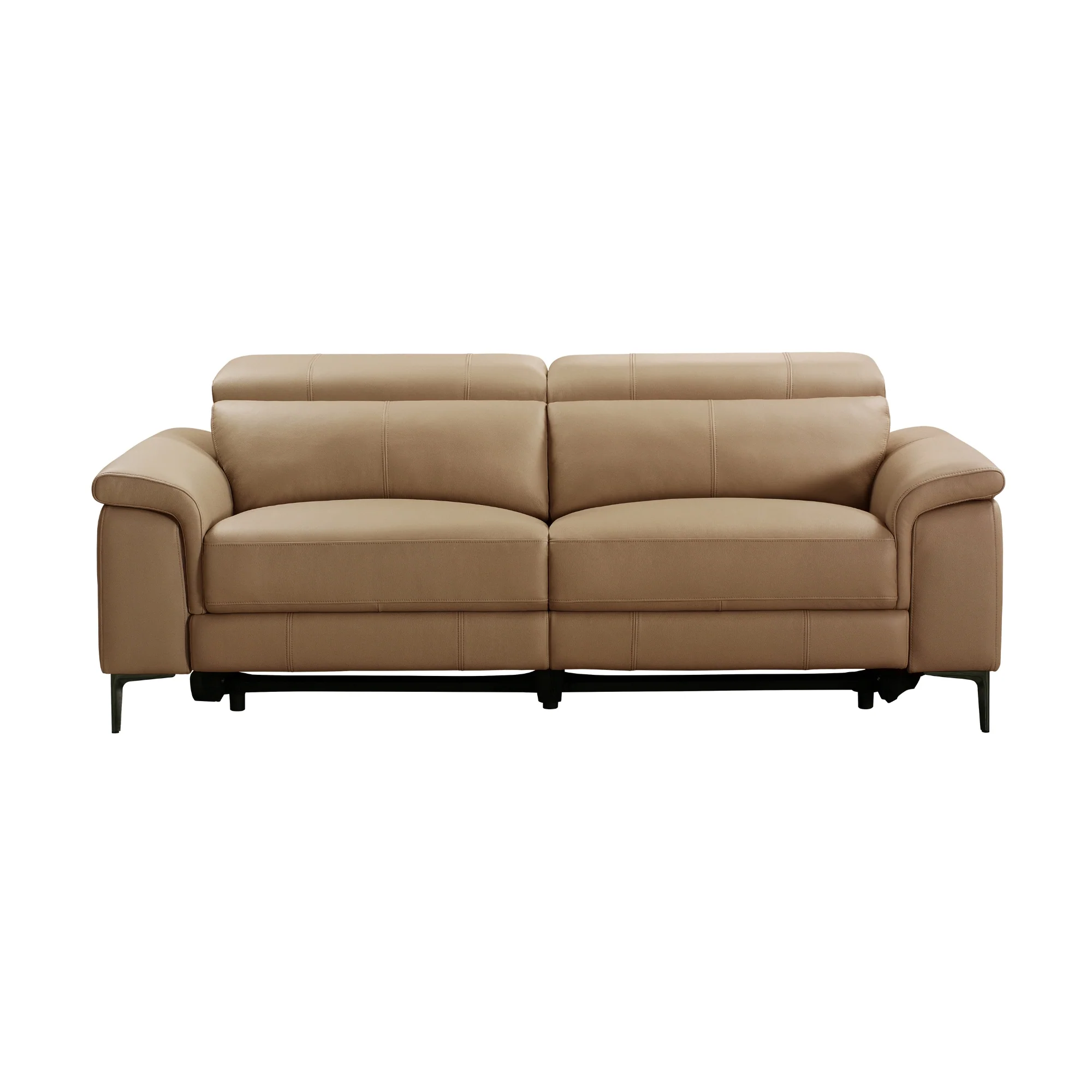Capel 3 Seater Leather Electric Recliner Sofa Lounge Mocha Brown - Image 2