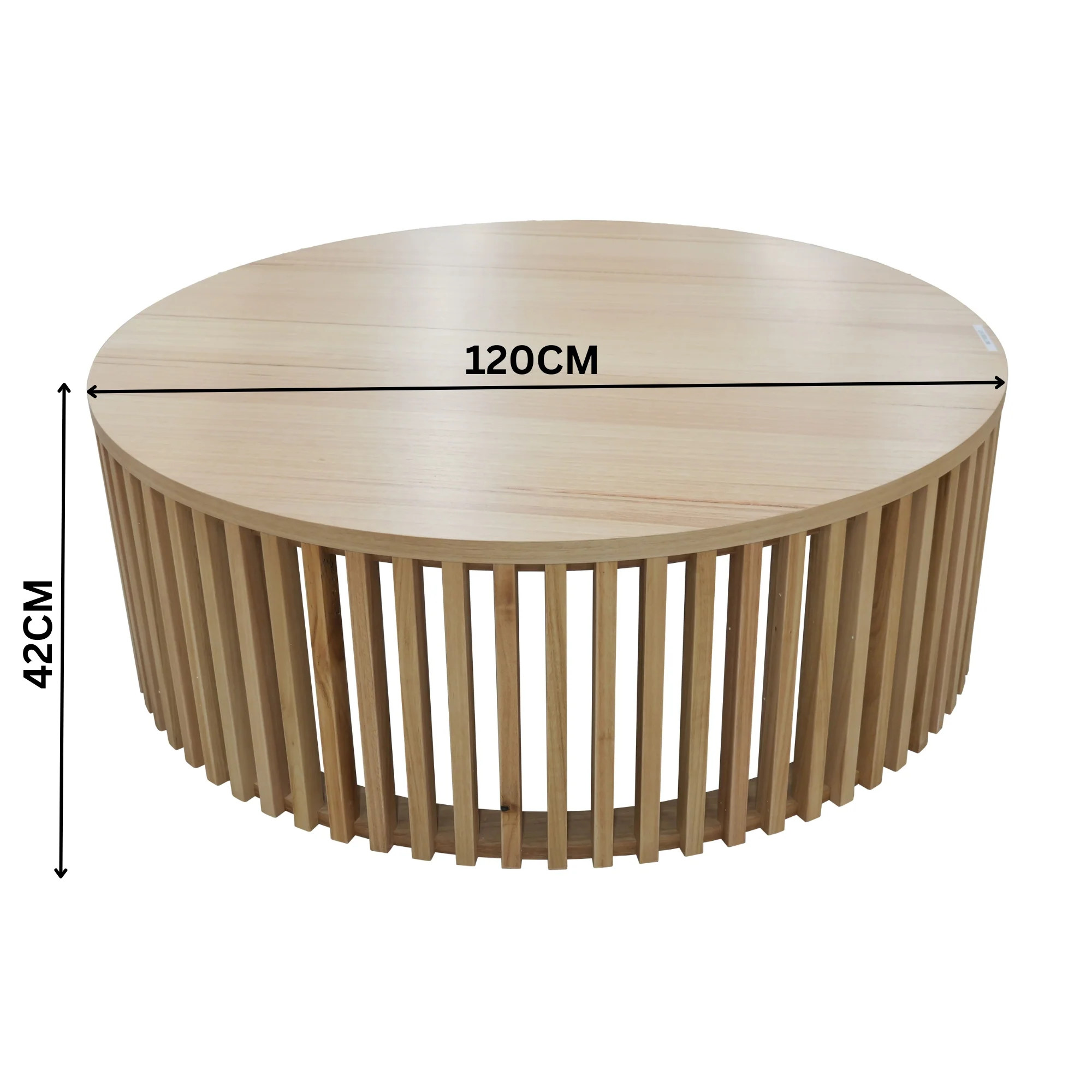 Catalina 135cm Round Coffee Table Natural Oak - Image 2