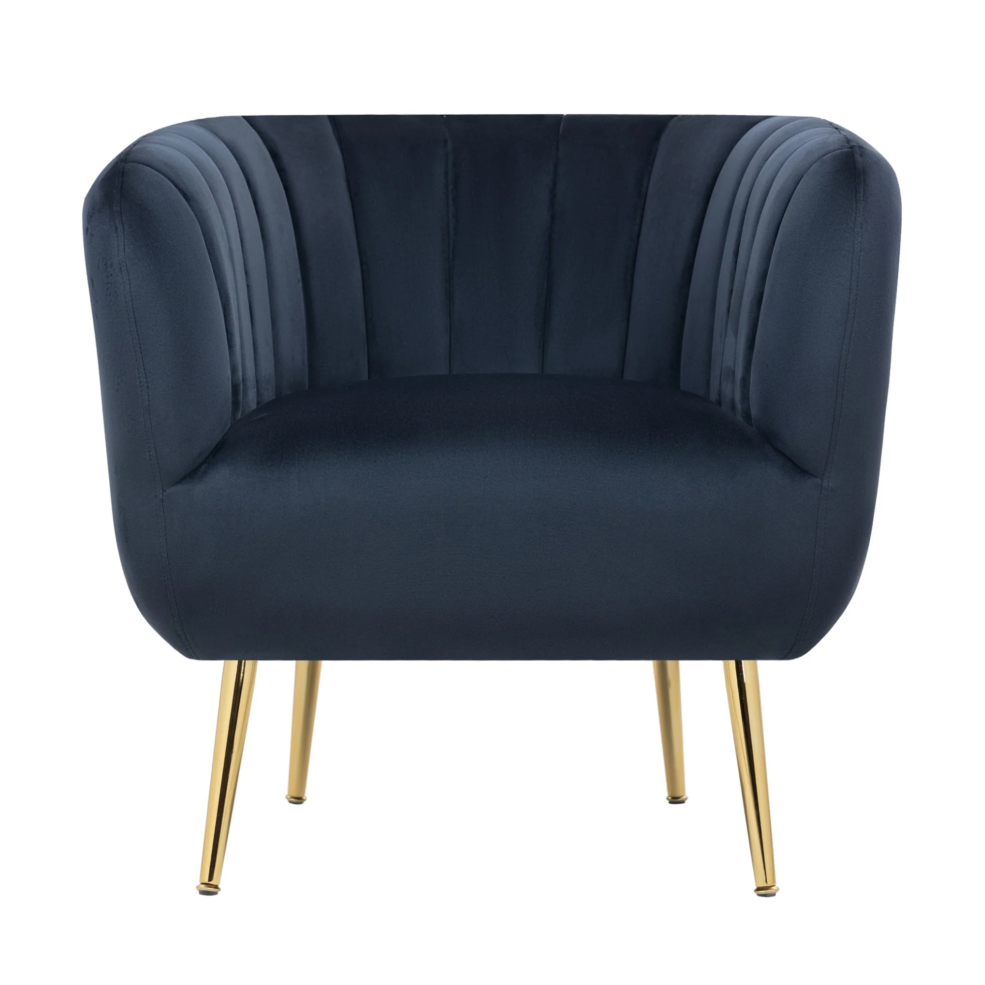 Cecil Premium Velvet Armchair Navy - Image 3