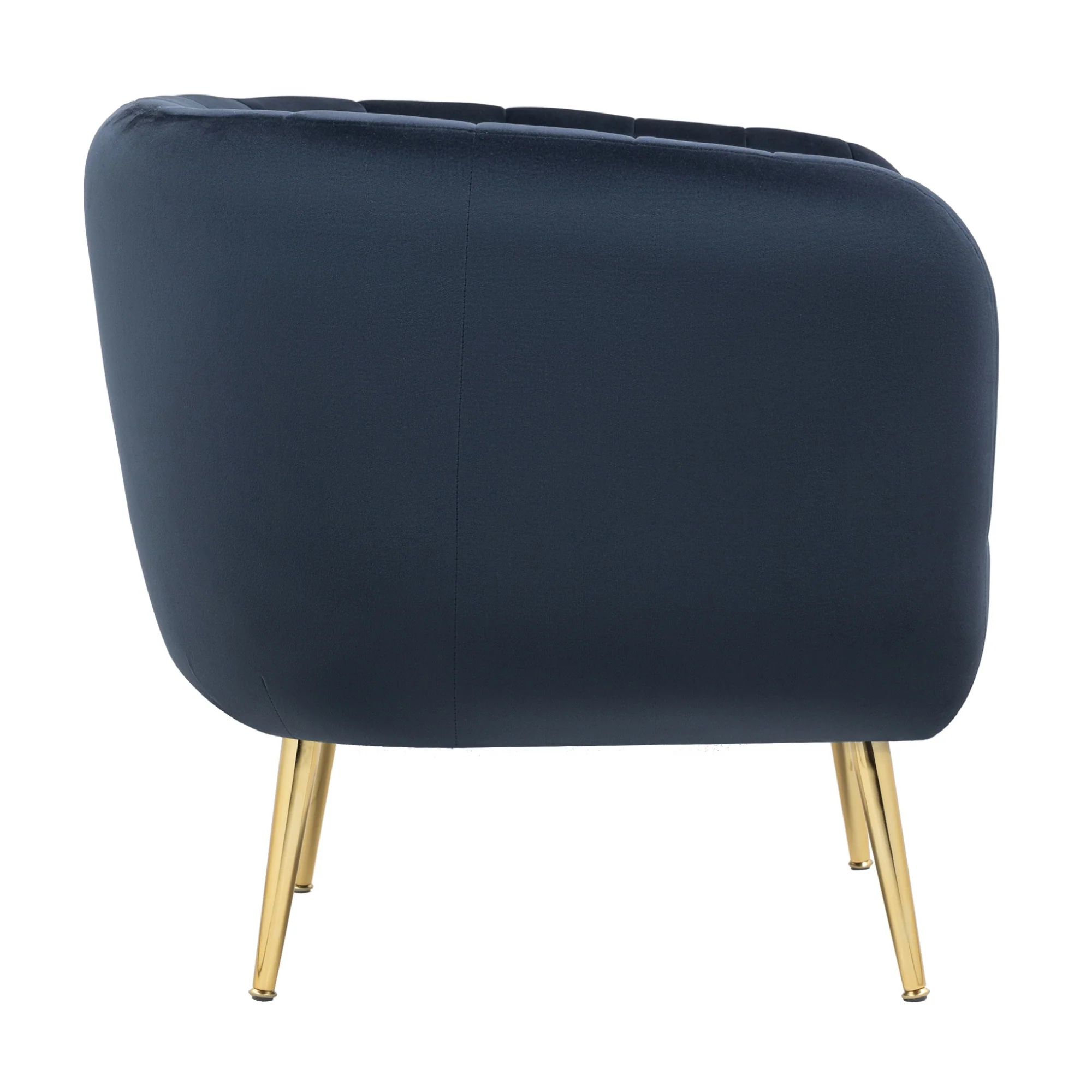 Cecil Premium Velvet Armchair Navy - Image 4
