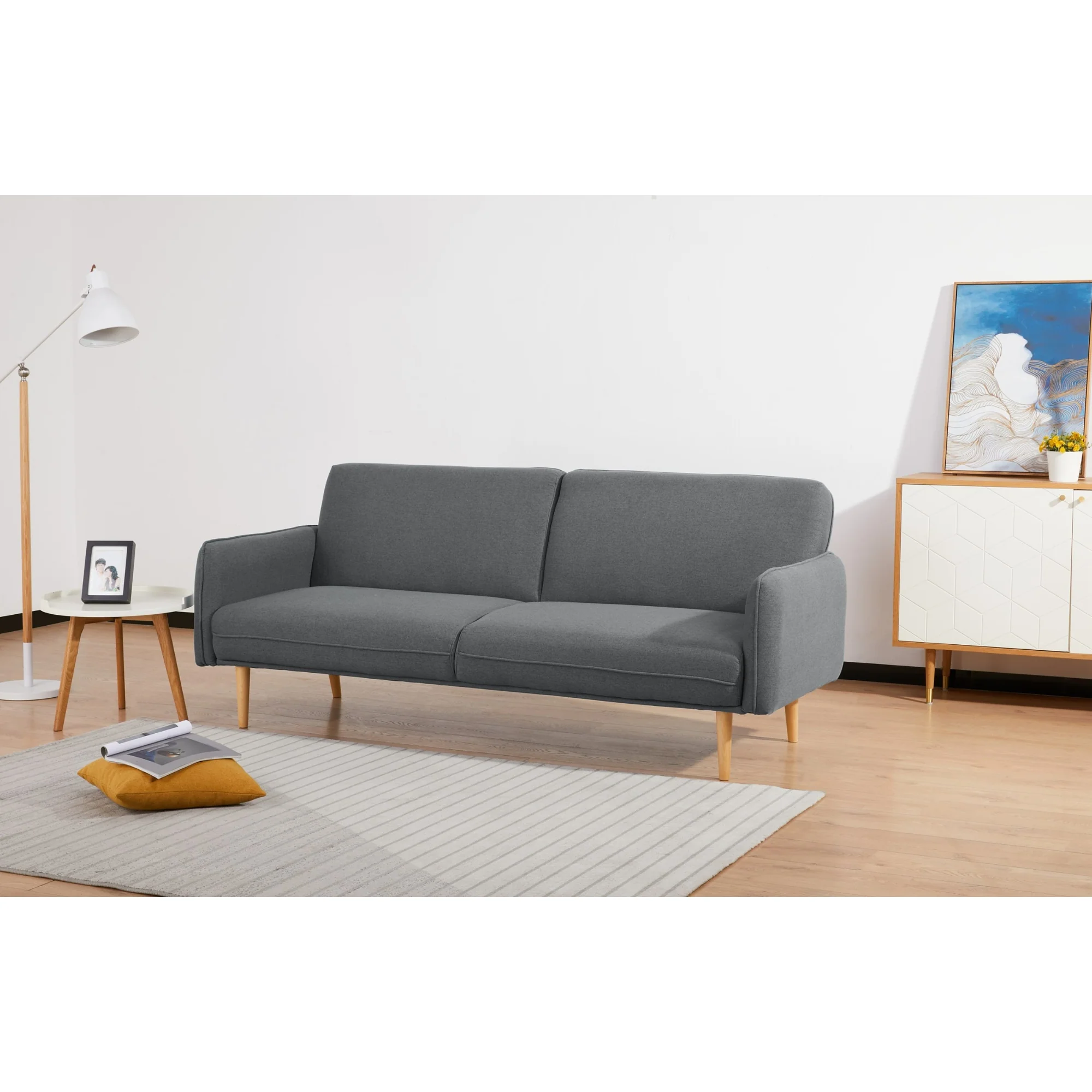 Celia 3 Seater Fabric Sofa Bed - Image 10