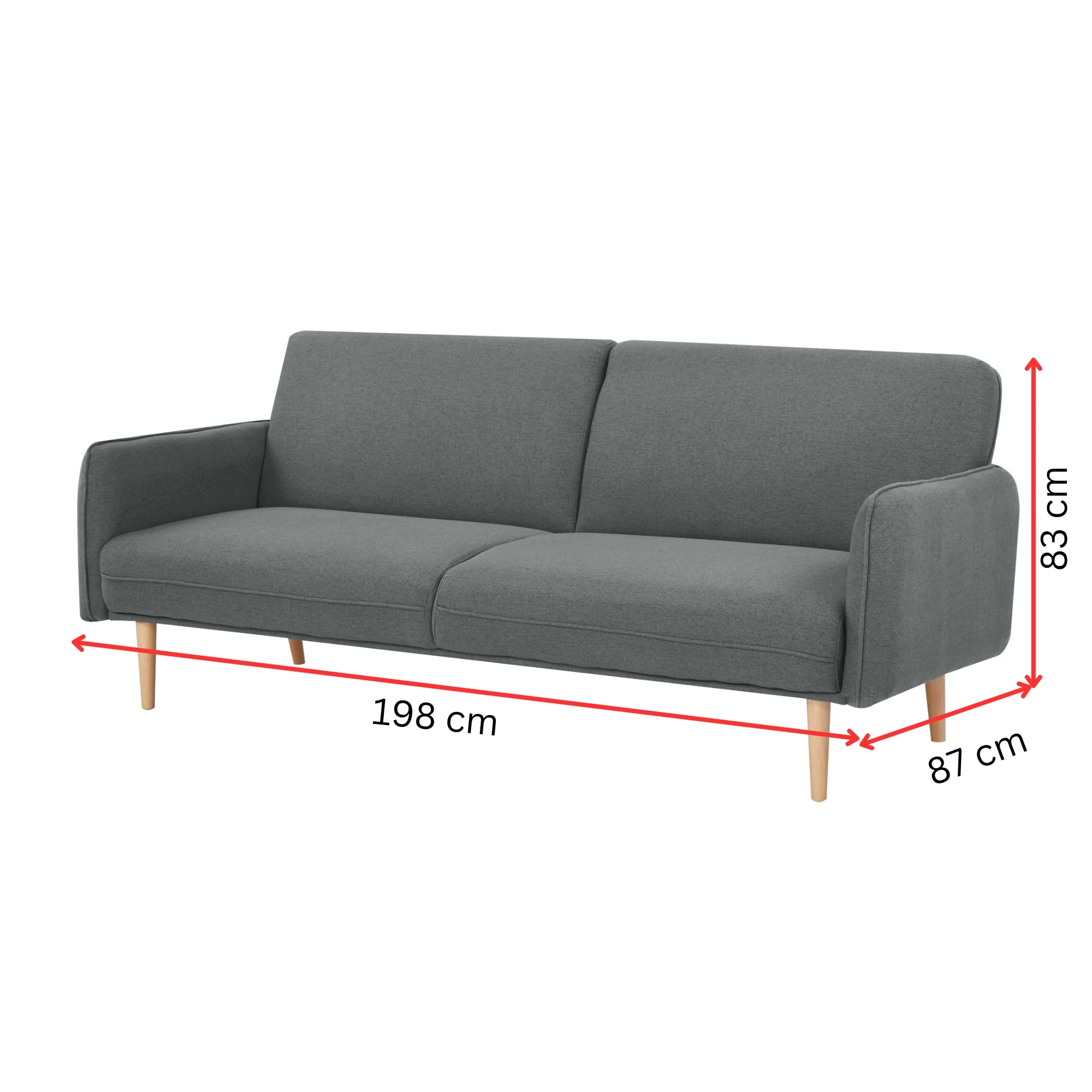 Celia 3 Seater Fabric Sofa Bed - Image 11