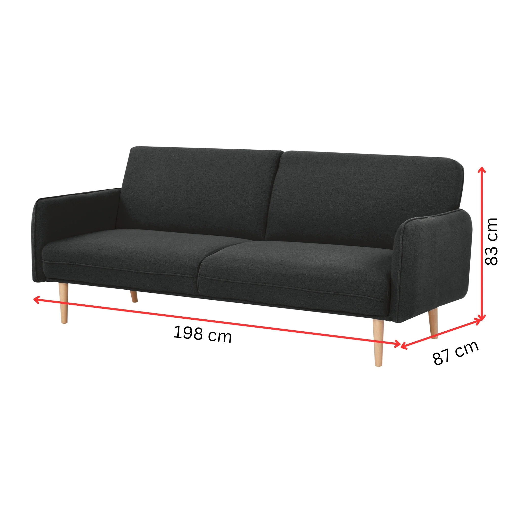 Celia 3 Seater Fabric Sofa Bed - Image 19
