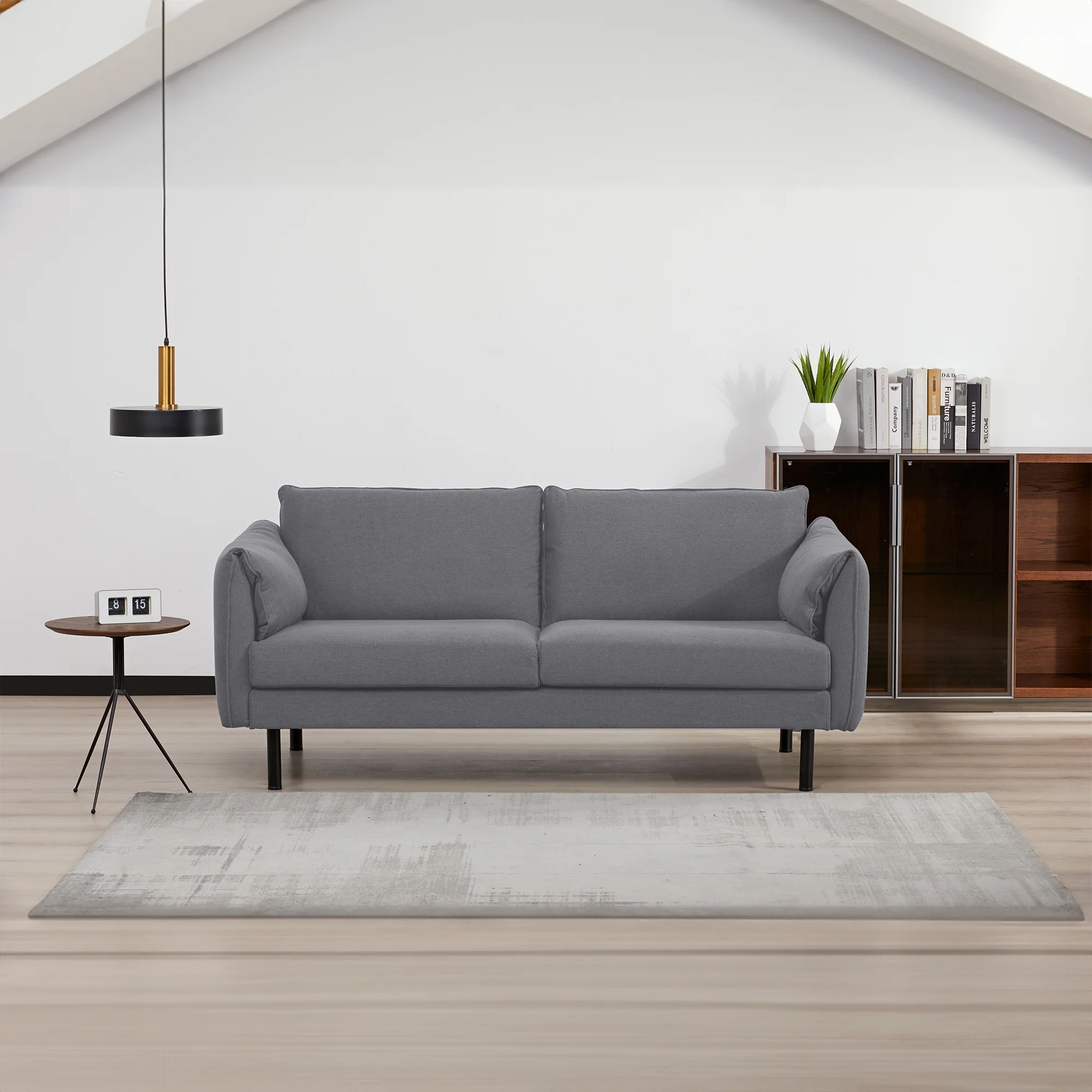 Channel 3 Seater Fabric Sofa - Image 10