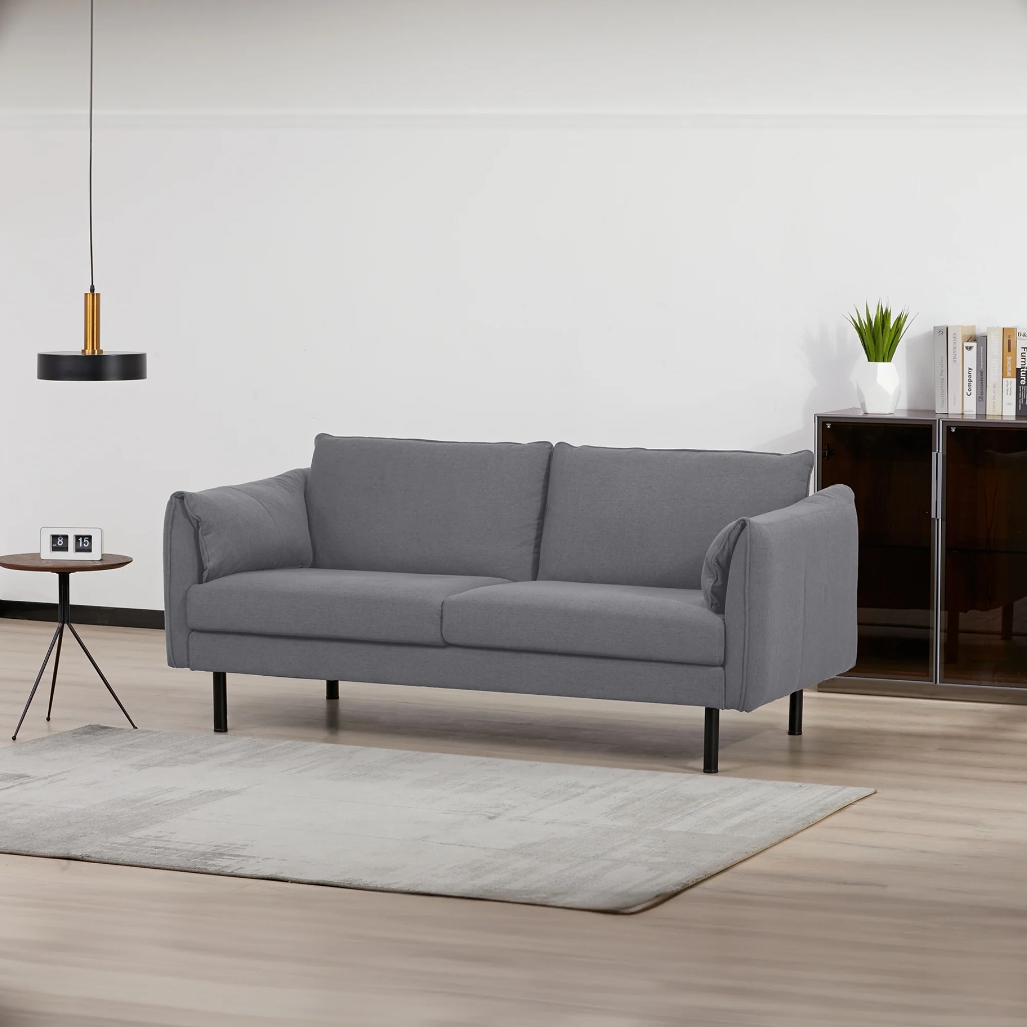 Channel 3 Seater Fabric Sofa - Image 11