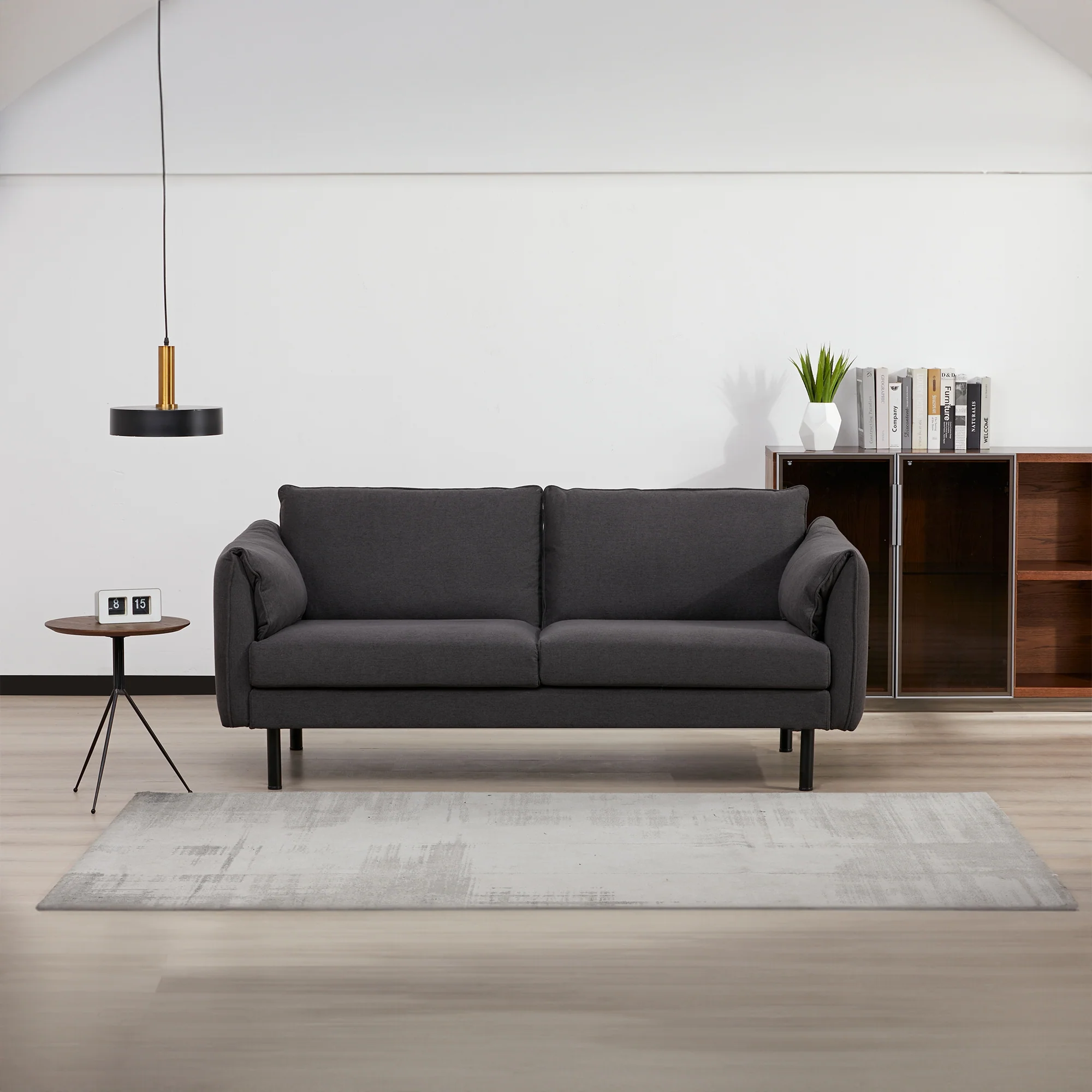 Channel 3 Seater Fabric Sofa - Image 18