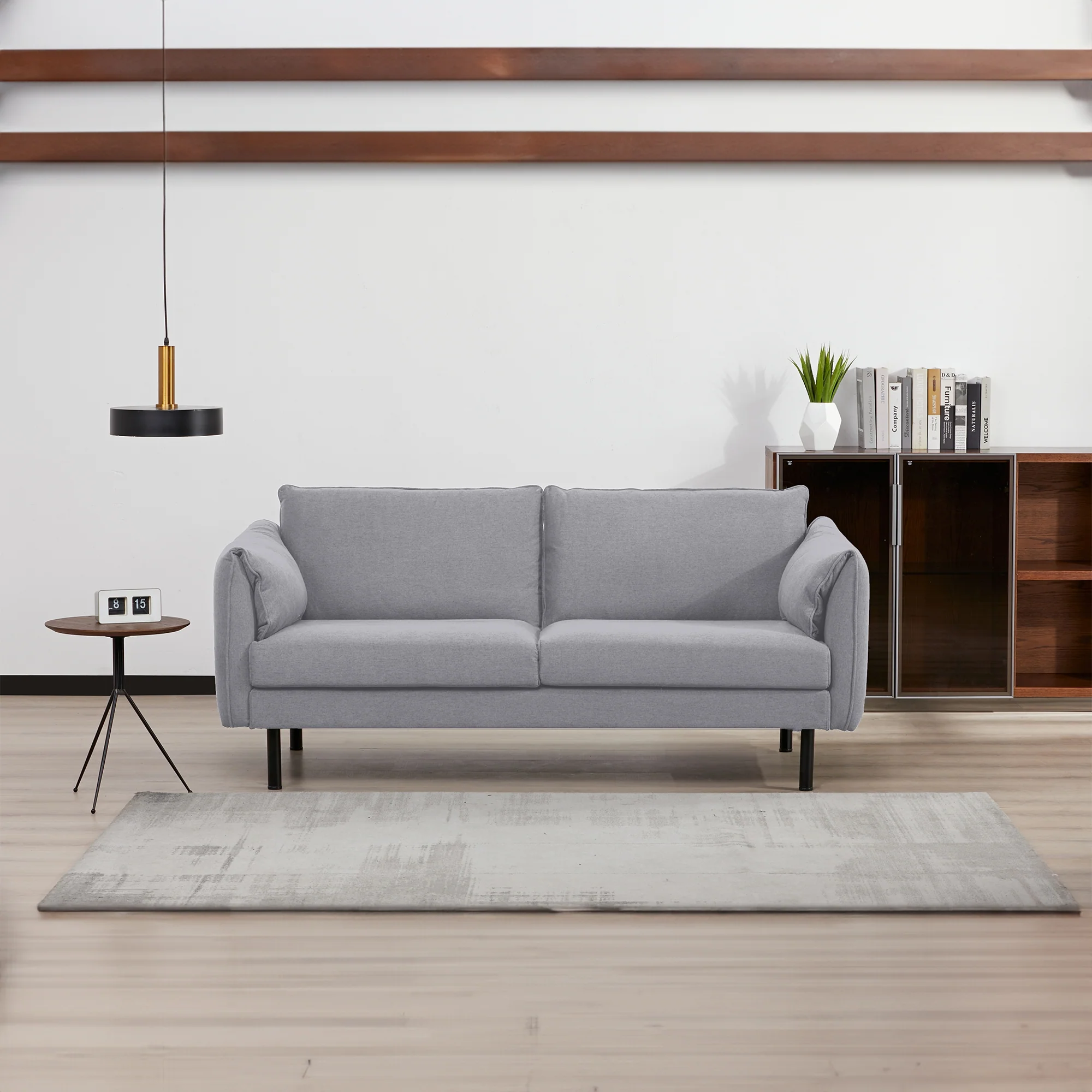 Channel 3 Seater Fabric Sofa - Image 3