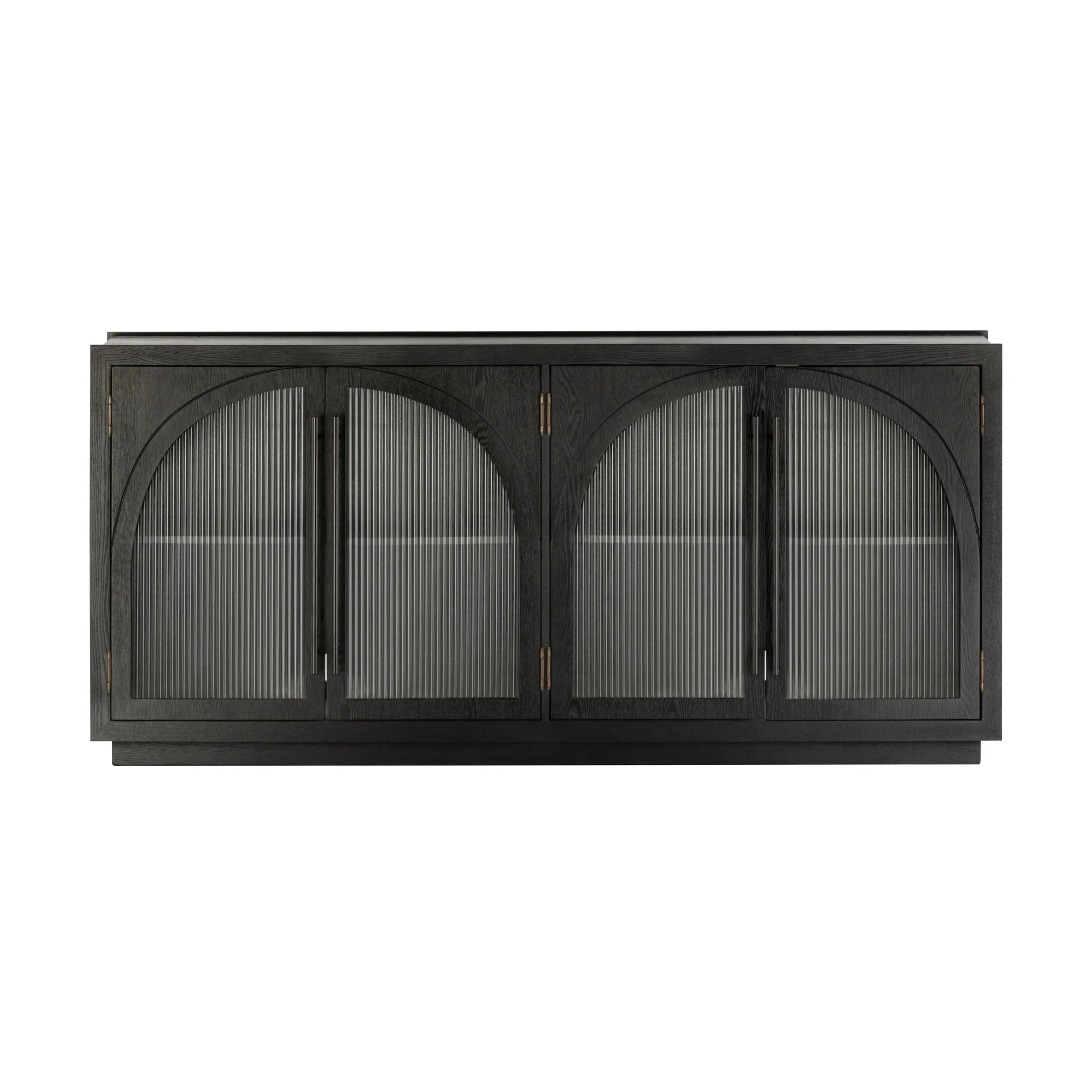 Charles 178cm Sideboard Modern 4 Door Storage Cabinet Unit Black - Image 3