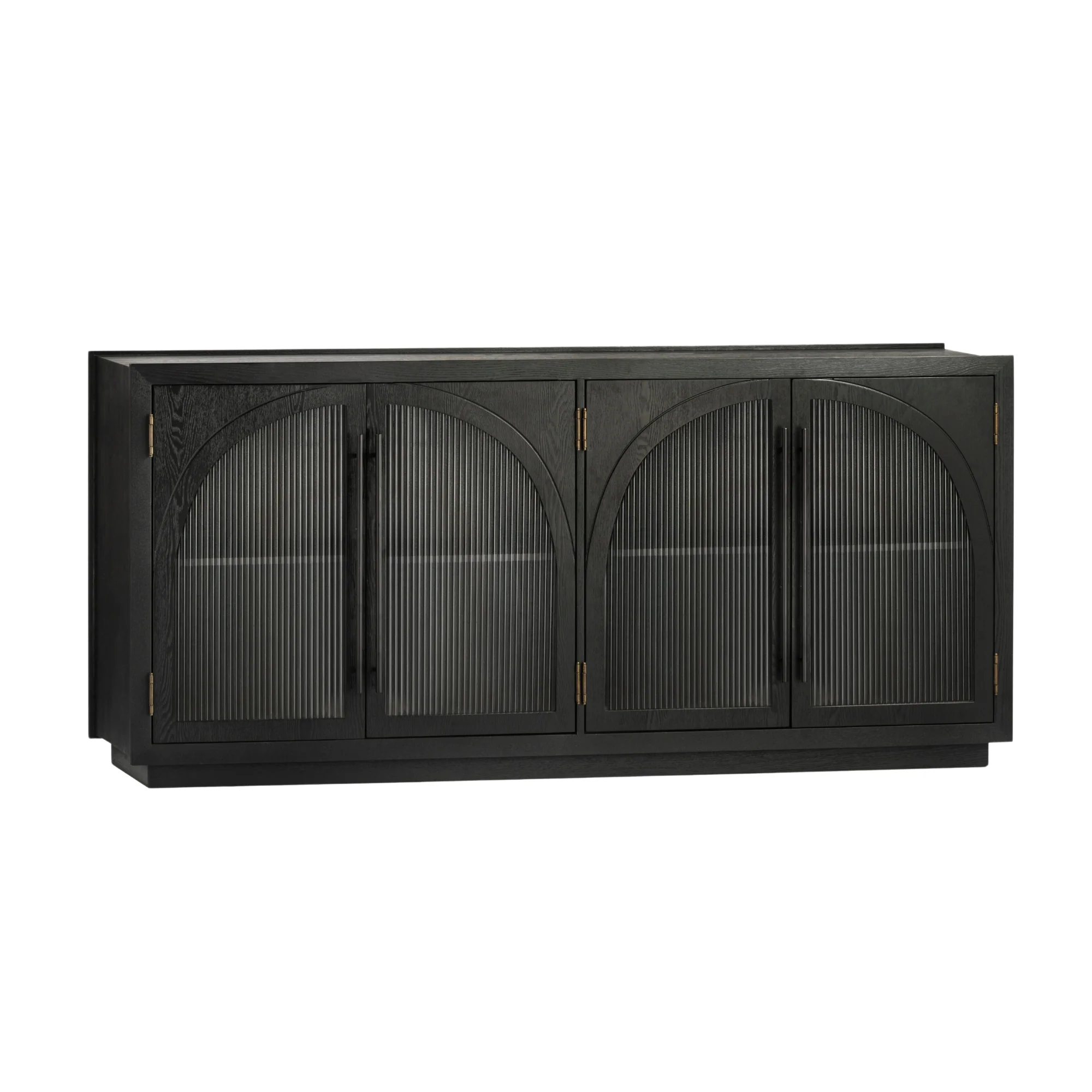 Charles 178cm Sideboard Modern 4 Door Storage Cabinet Unit Black - Image 4