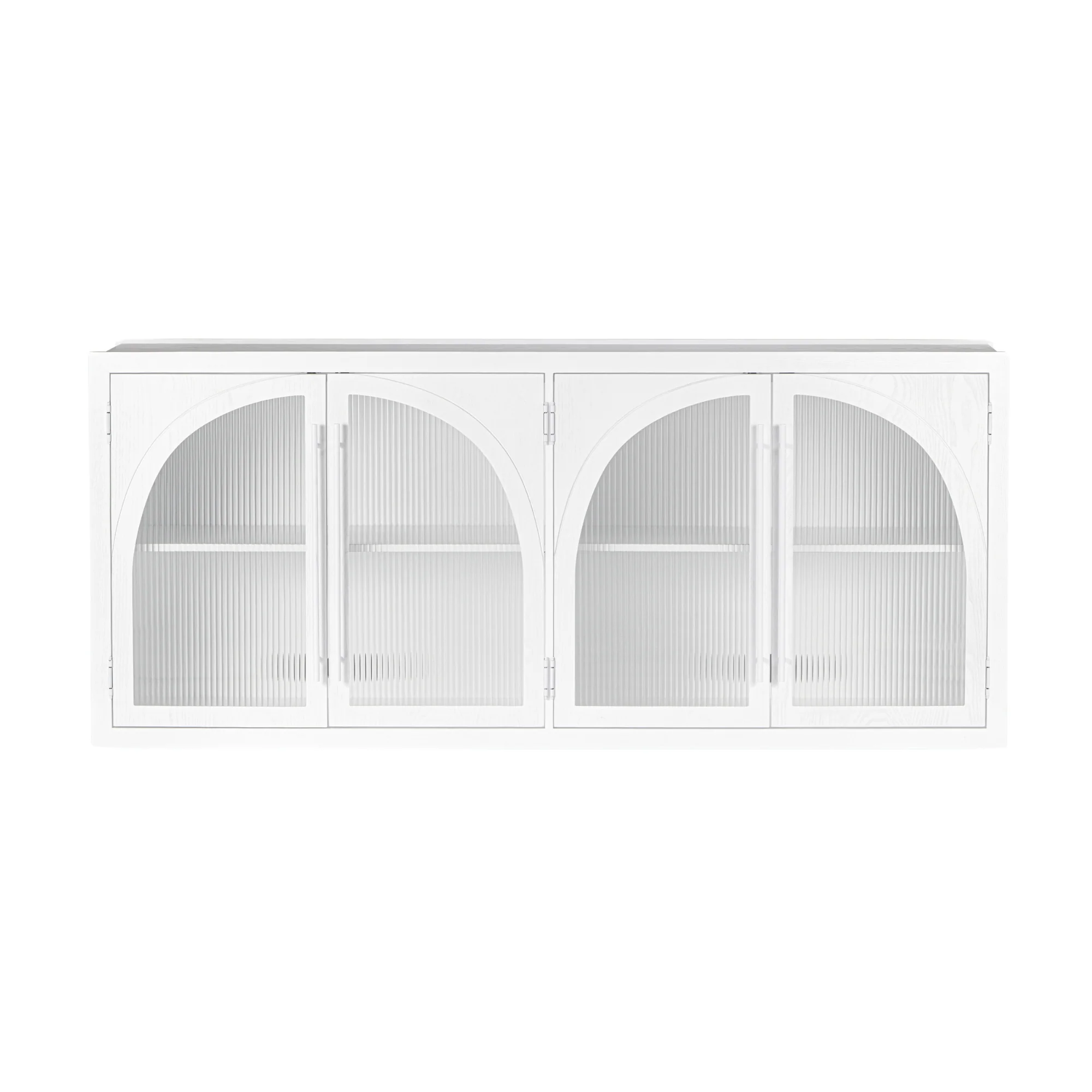 Charles 178cm Sideboard Modern 4 Door Storage Cabinet Unit White - Image 3