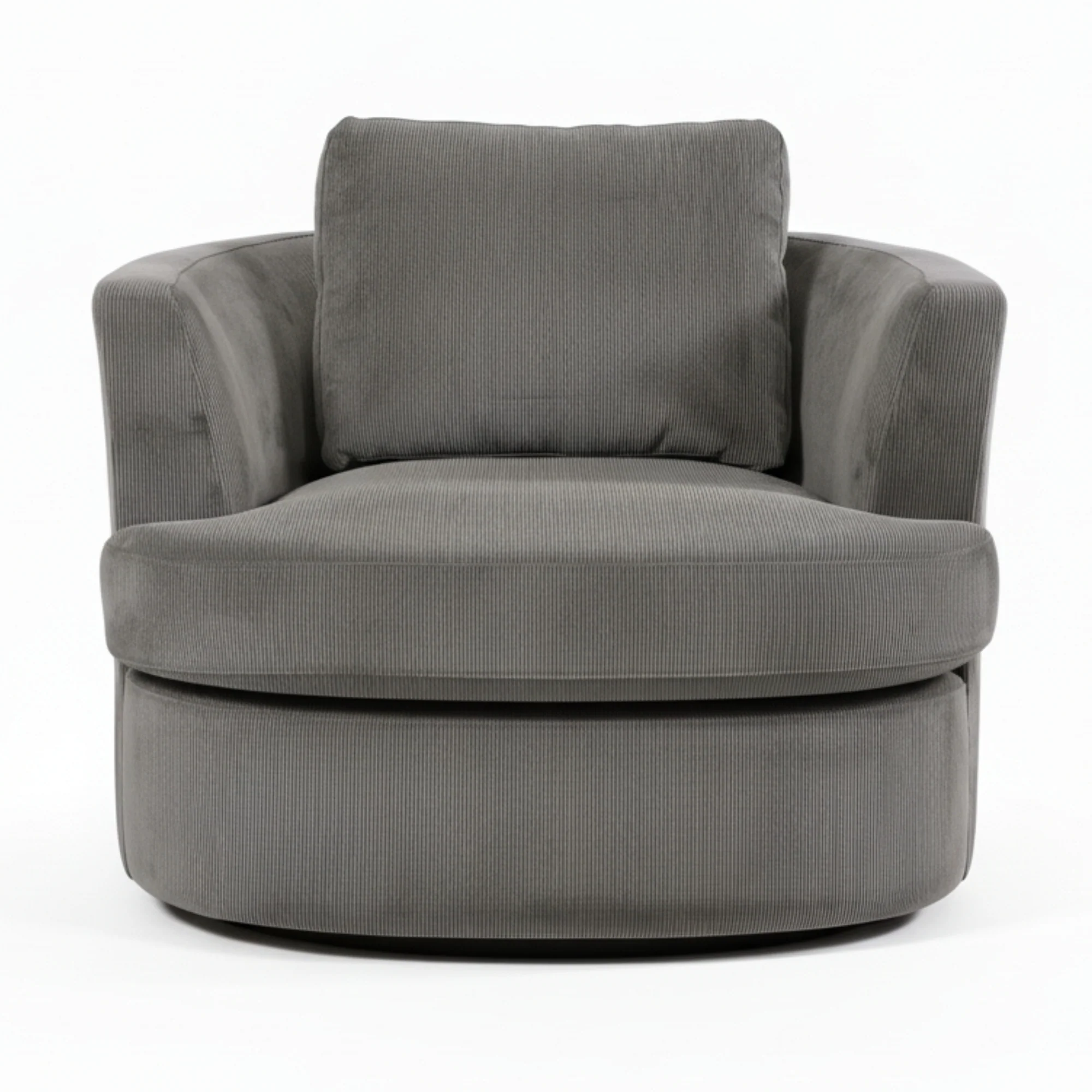 Charlie Swivel Rotating Arm Chair Occasional Accent Grey - Image 2