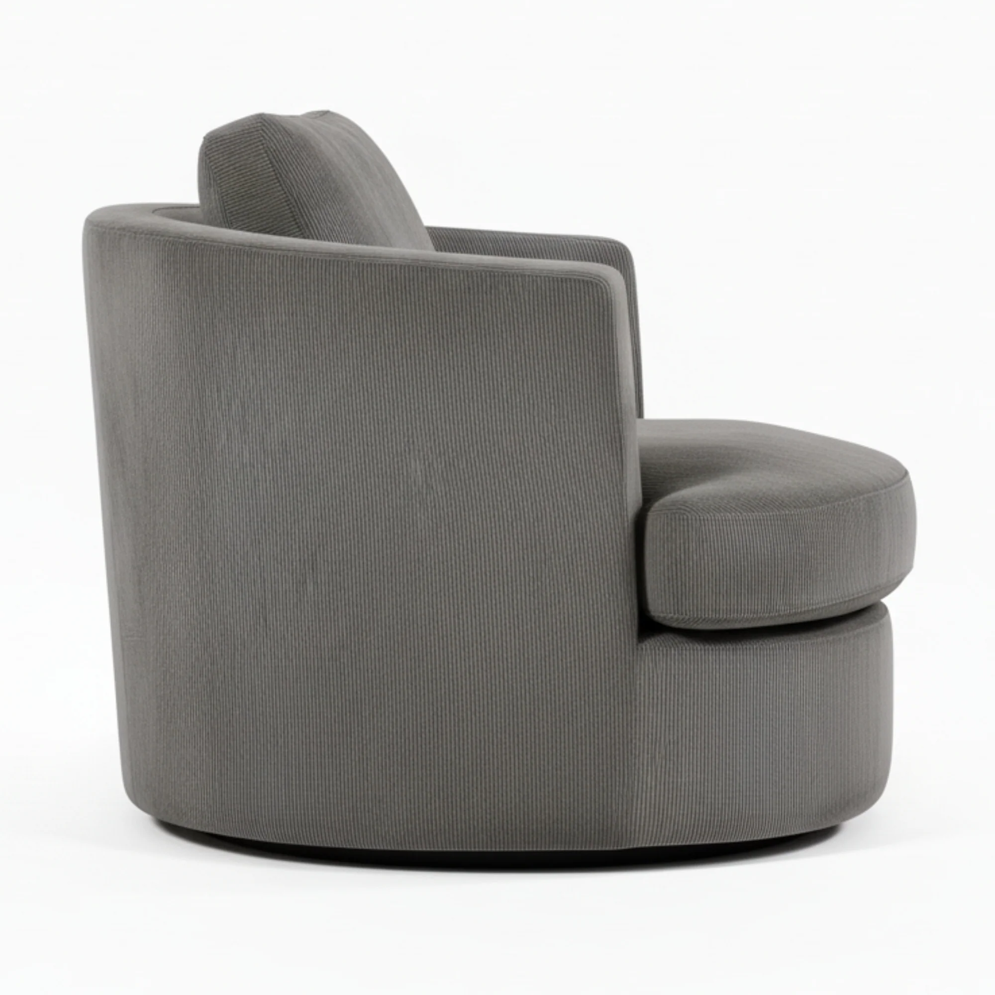 Charlie Swivel Rotating Arm Chair Occasional Accent Grey - Image 5