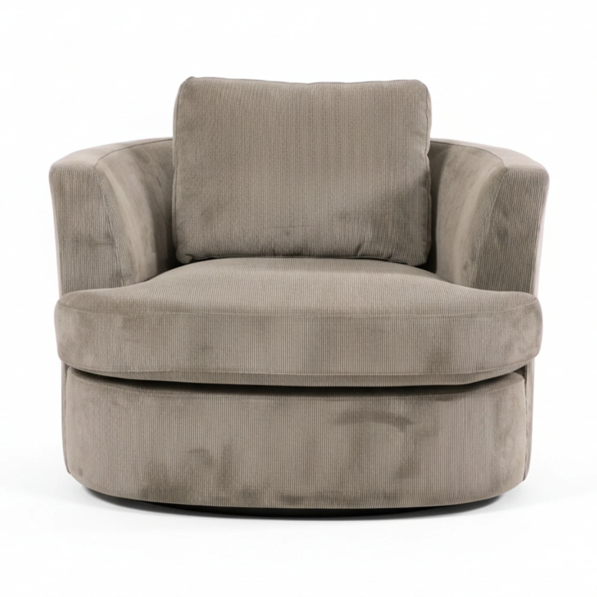 Charlie Swivel Rotating Arm Chair Occasional Accent Oat Grey - Image 2