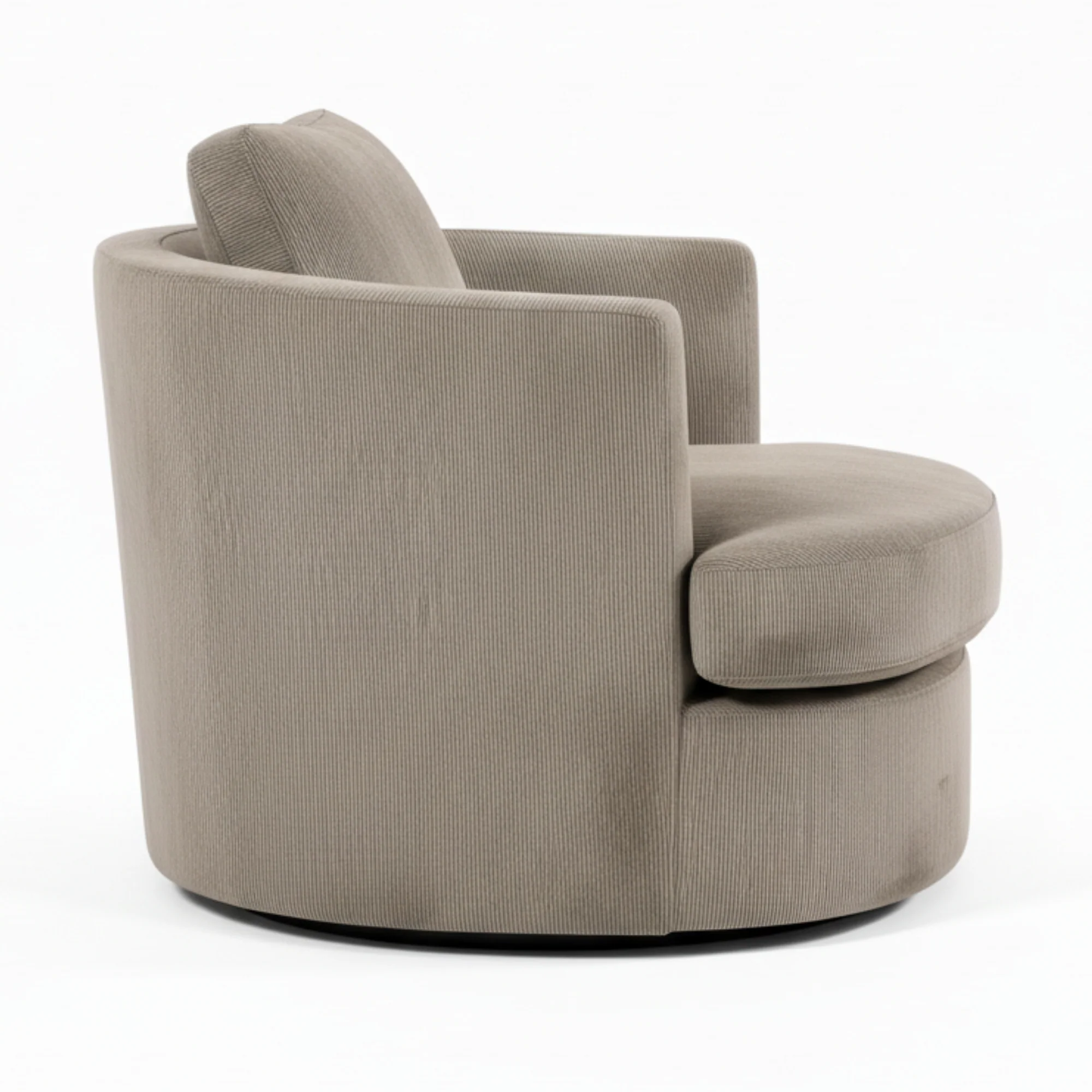 Charlie Swivel Rotating Arm Chair Occasional Accent Oat Grey - Image 5