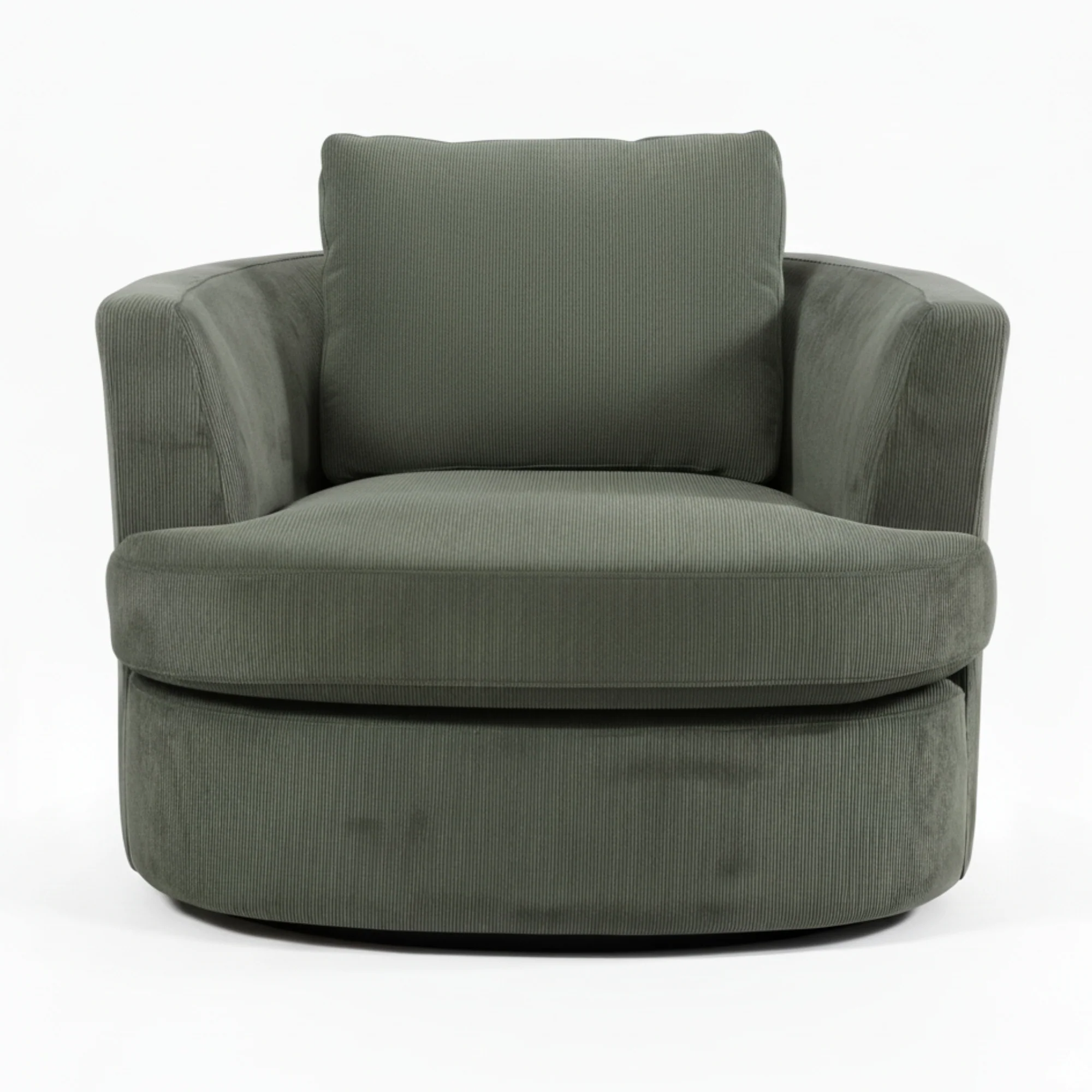 Charlie Swivel Rotating Arm Chair Occasional Accent Olive Green - Image 2