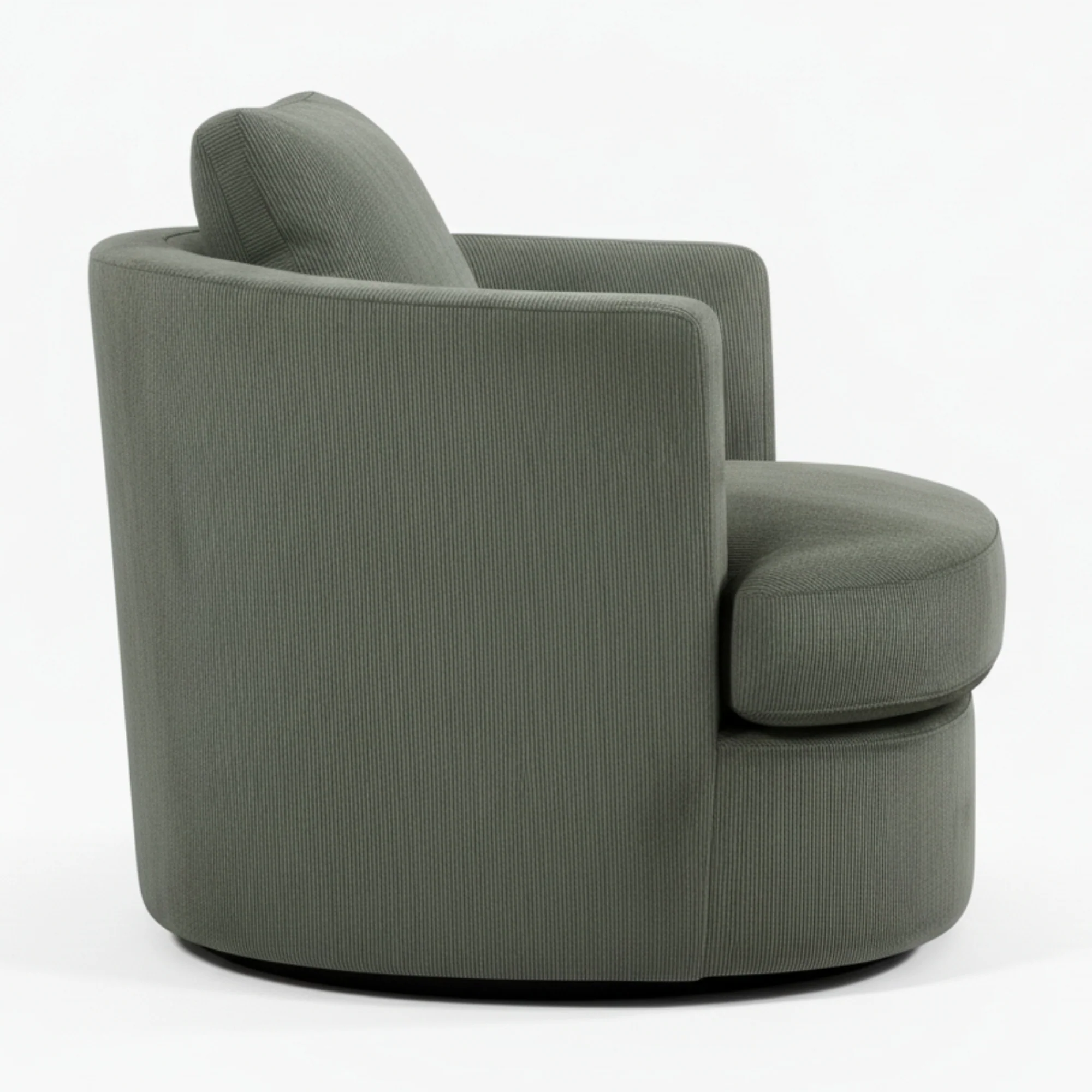 Charlie Swivel Rotating Arm Chair Occasional Accent Olive Green - Image 5