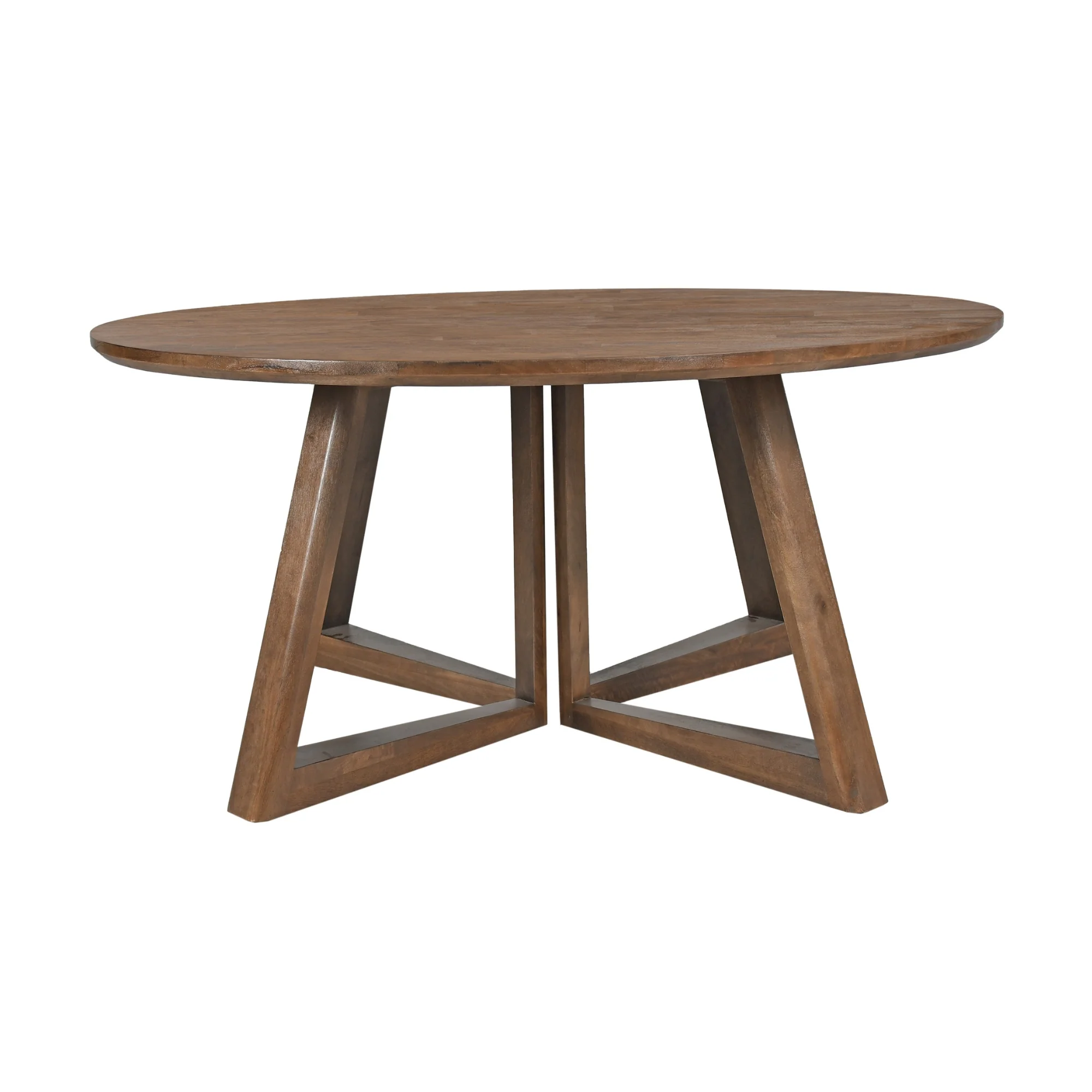 Chatteris 160cm Solid Timber Round Dining Table Brown - Image 2
