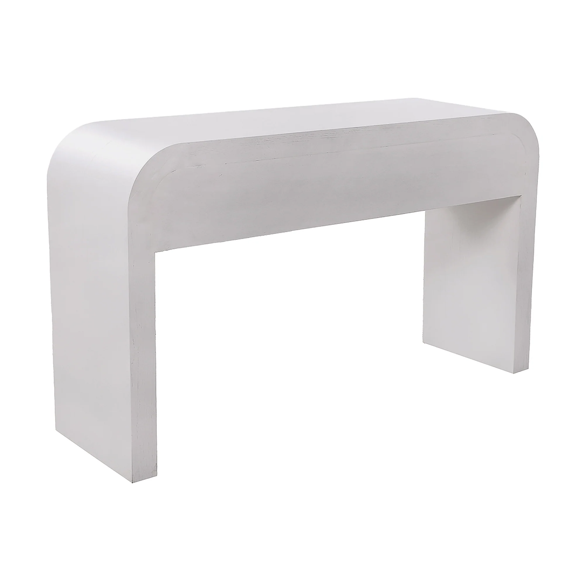 Chloe Channel 140cm Console Table Ivory and White Oak - Image 3