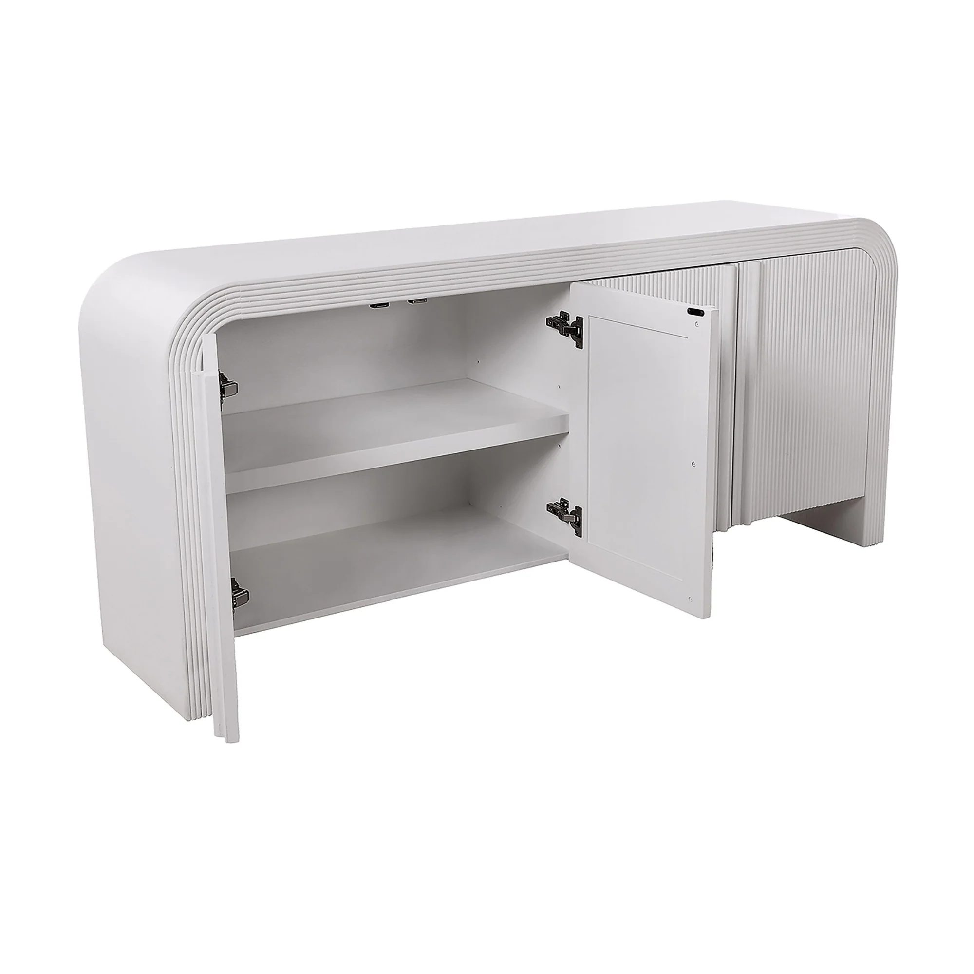 Chloe Channel Buffet Ivory and White Oak - Image 3