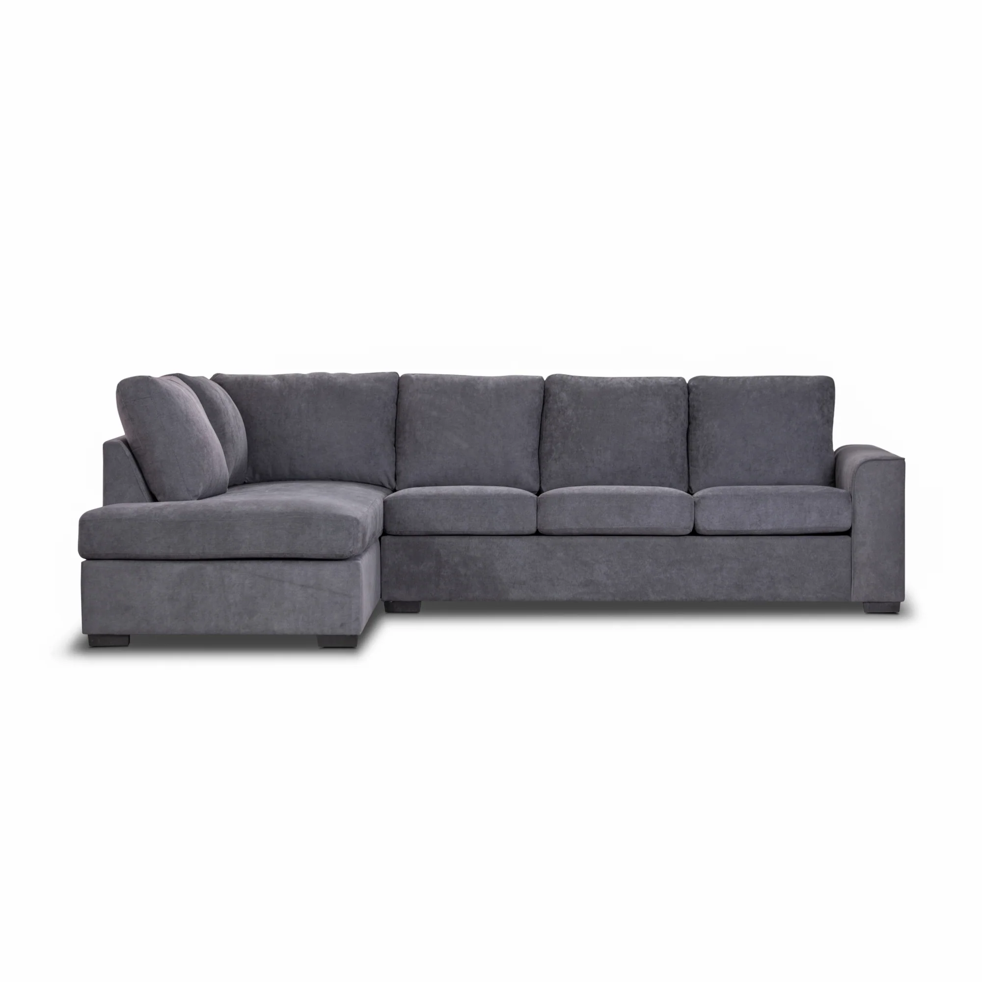 Christo 3 Seater Sofa Bed LHF Chaise Lounge Dark Grey - Image 2