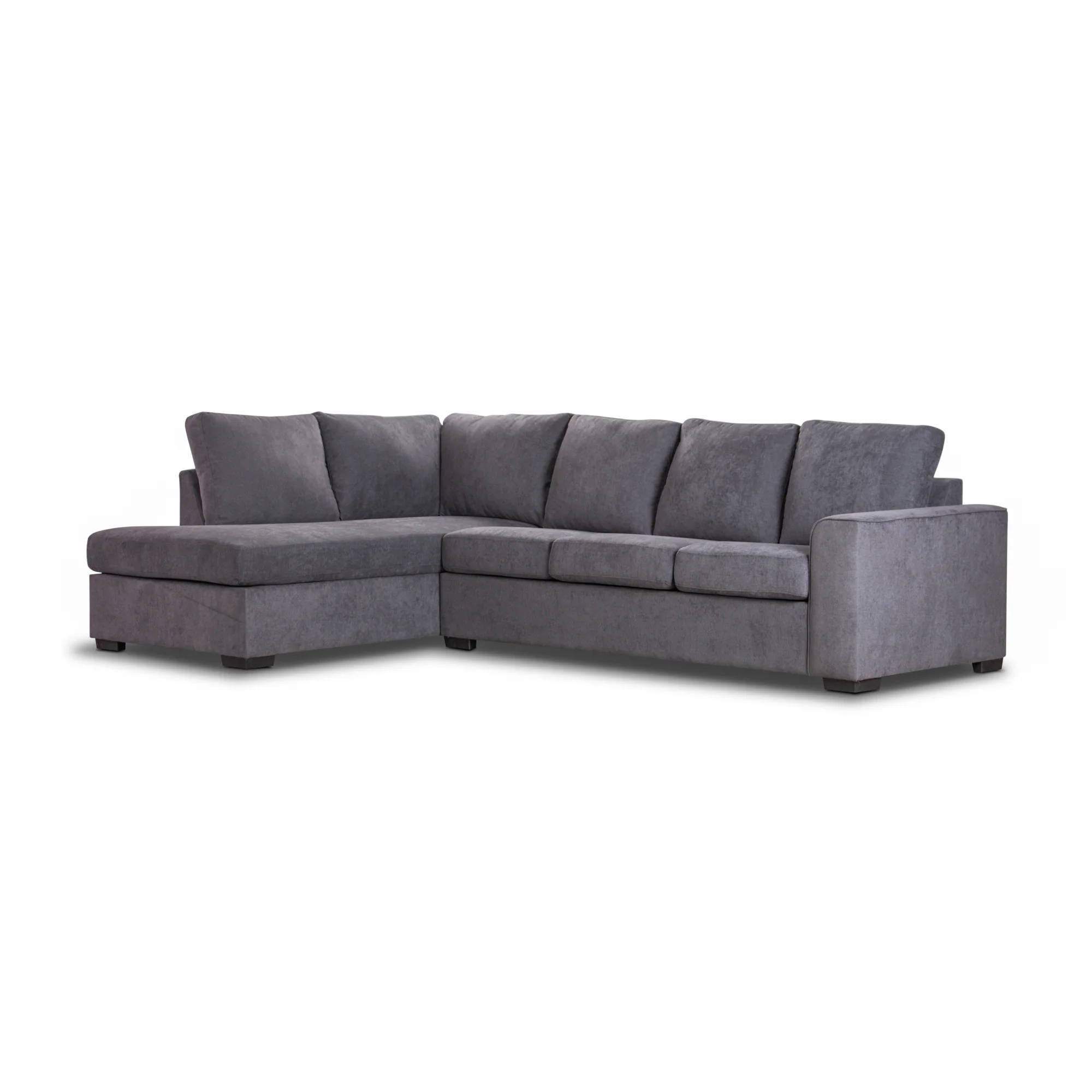 Christo 3 Seater Sofa Bed LHF Chaise Lounge Dark Grey - Image 5