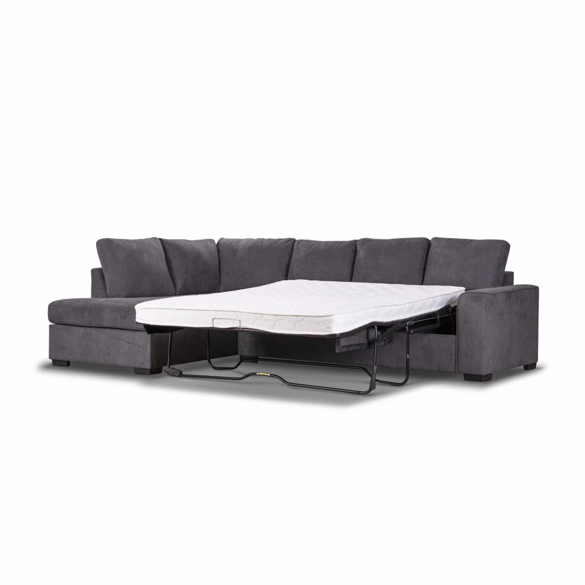 Christo 3 Seater Sofa Bed LHF Chaise Lounge Dark Grey - Image 6
