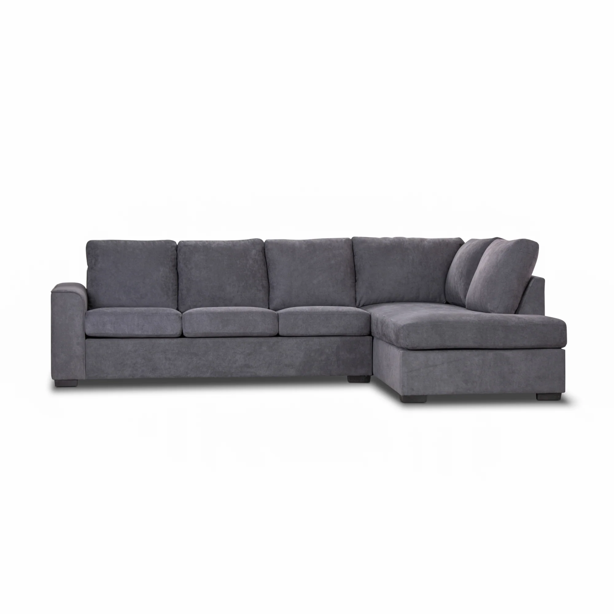 Christo 3 Seater Sofa Bed RHF Chaise Lounge Dark Grey - Image 2