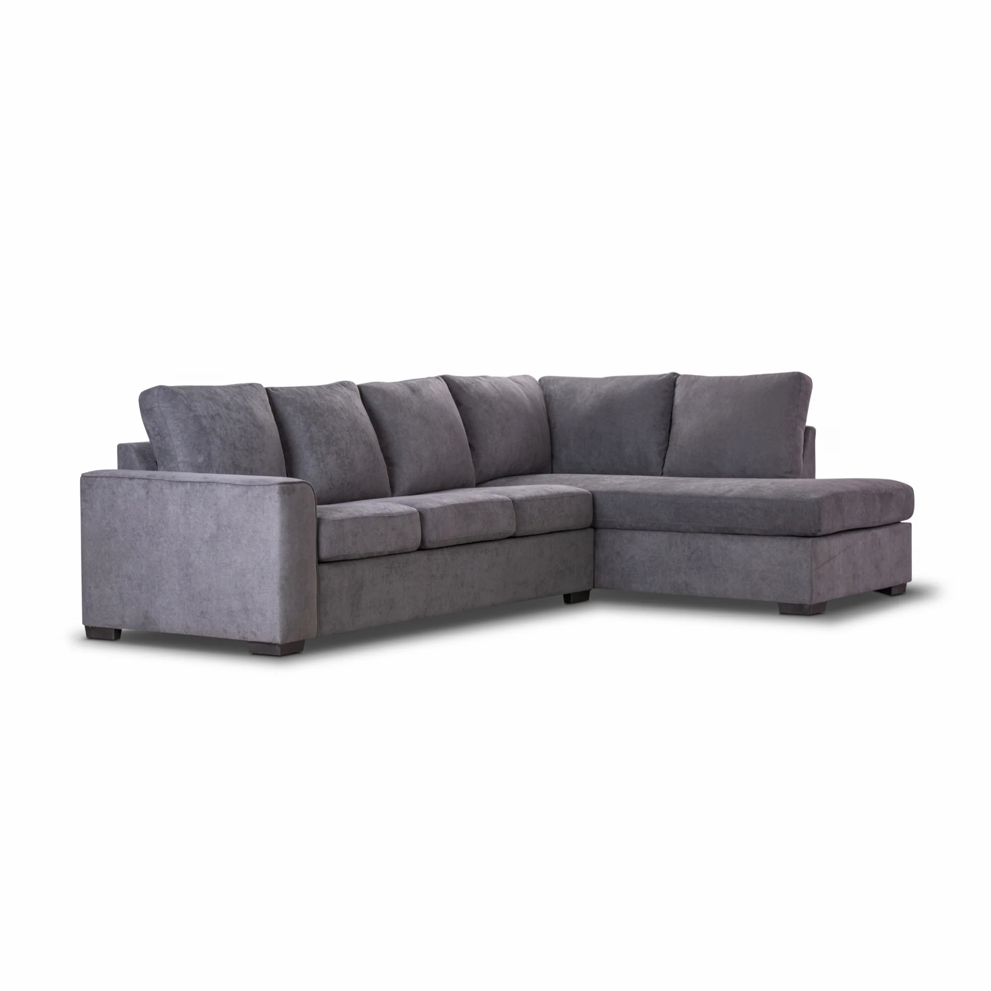 Christo 3 Seater Sofa Bed RHF Chaise Lounge Dark Grey - Image 5