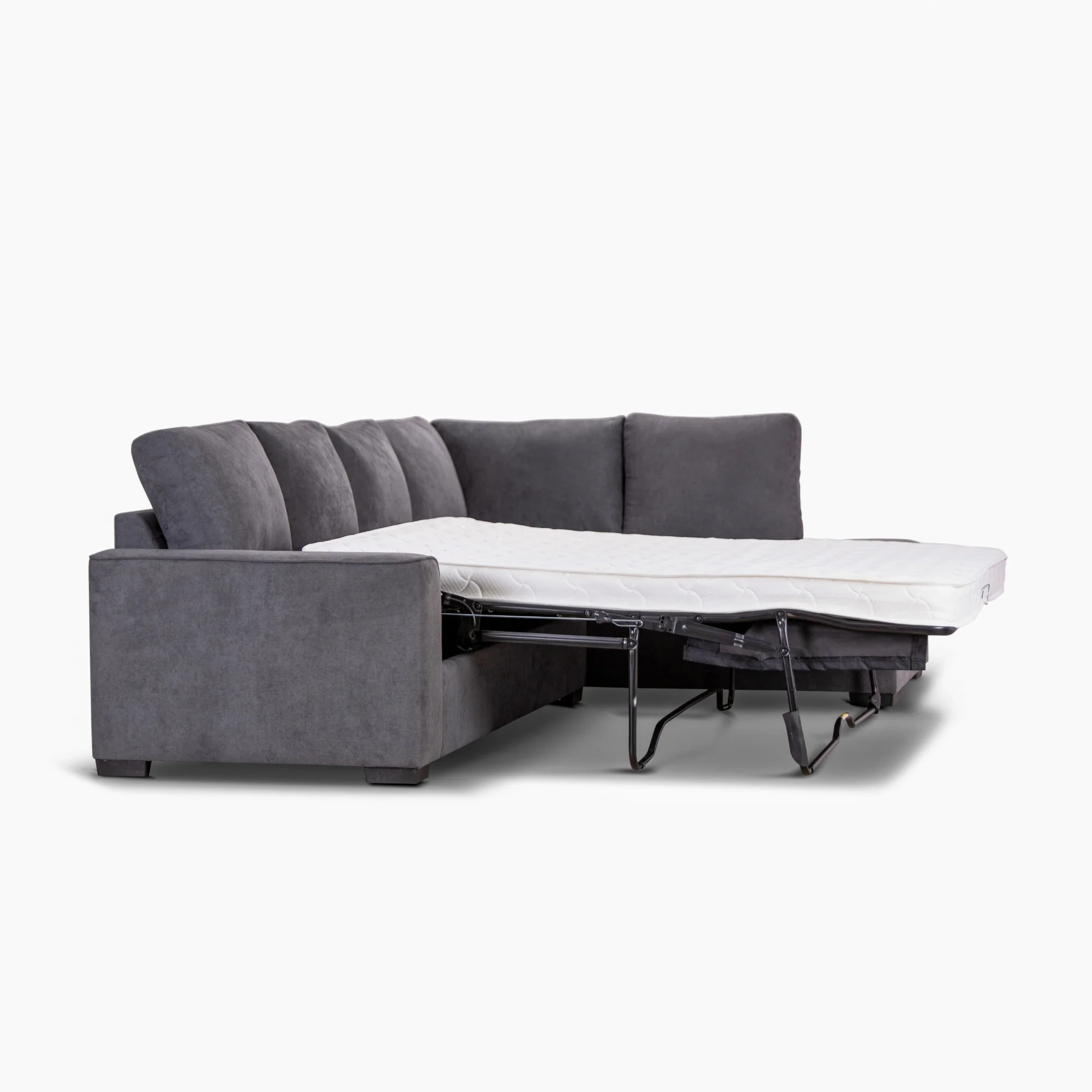 Christo 3 Seater Sofa Bed RHF Chaise Lounge Dark Grey - Image 6
