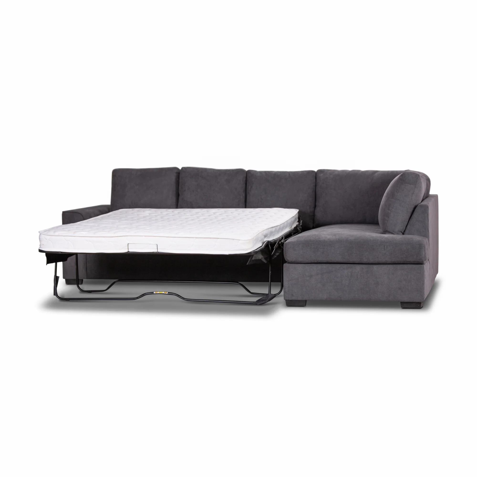 Christo 3 Seater Sofa Bed RHF Chaise Lounge Dark Grey - Image 7