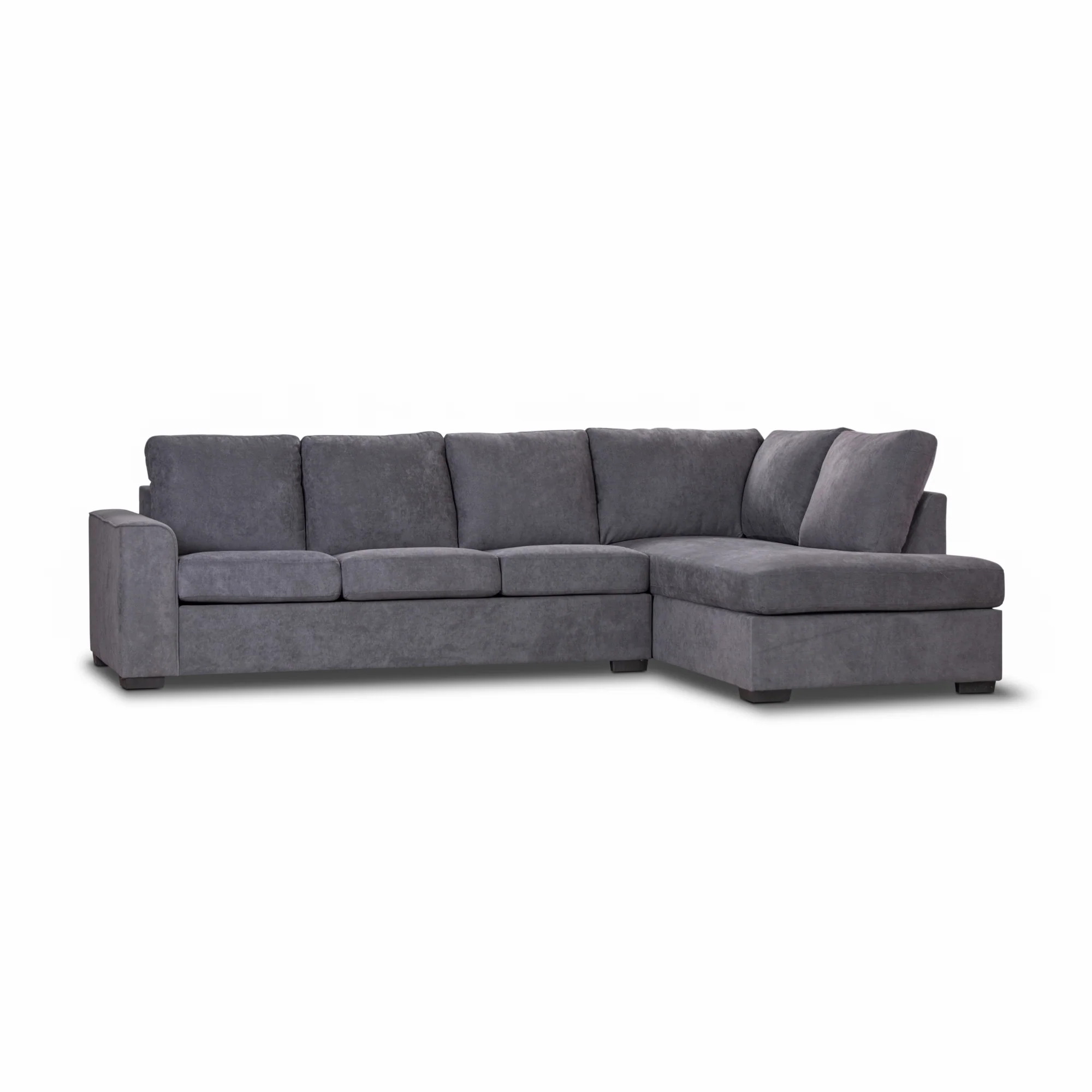 Christo 3 Seater Sofa RHF Chaise Lounge Dark Grey - Image 2