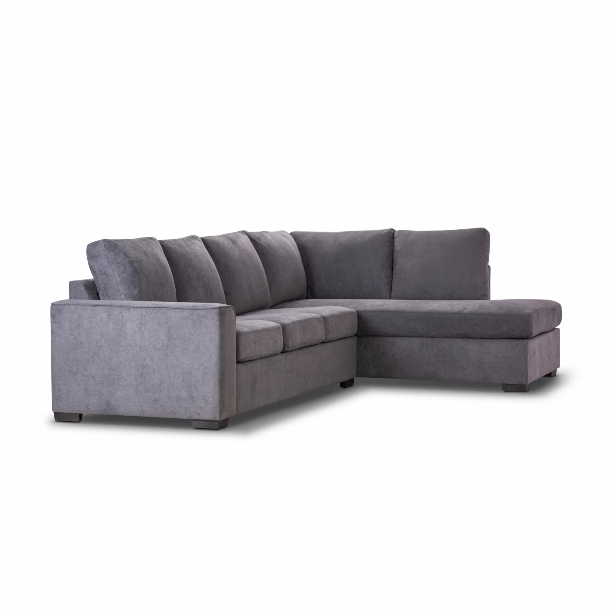 Christo 3 Seater Sofa RHF Chaise Lounge Dark Grey - Image 5