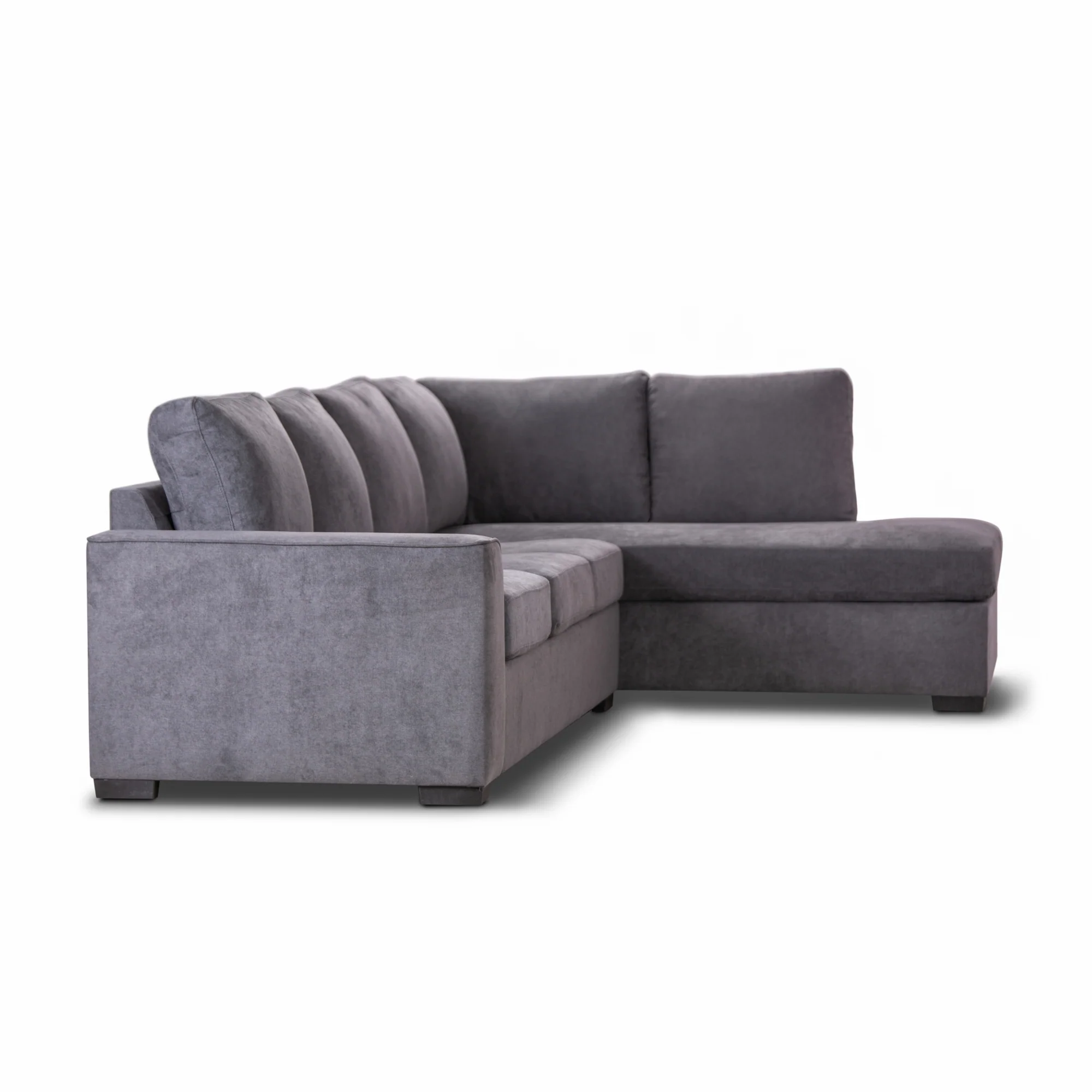 Christo 3 Seater Sofa RHF Chaise Lounge Dark Grey - Image 6