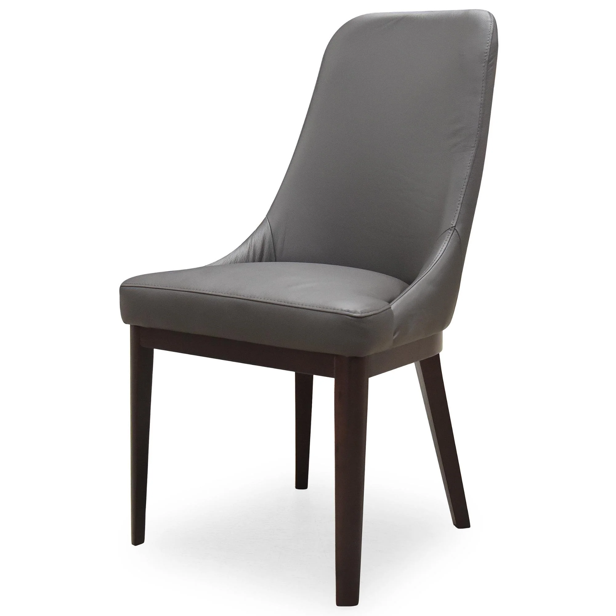 Claire Set of 2 Leather Dining Chair Dark Brown - Image 3