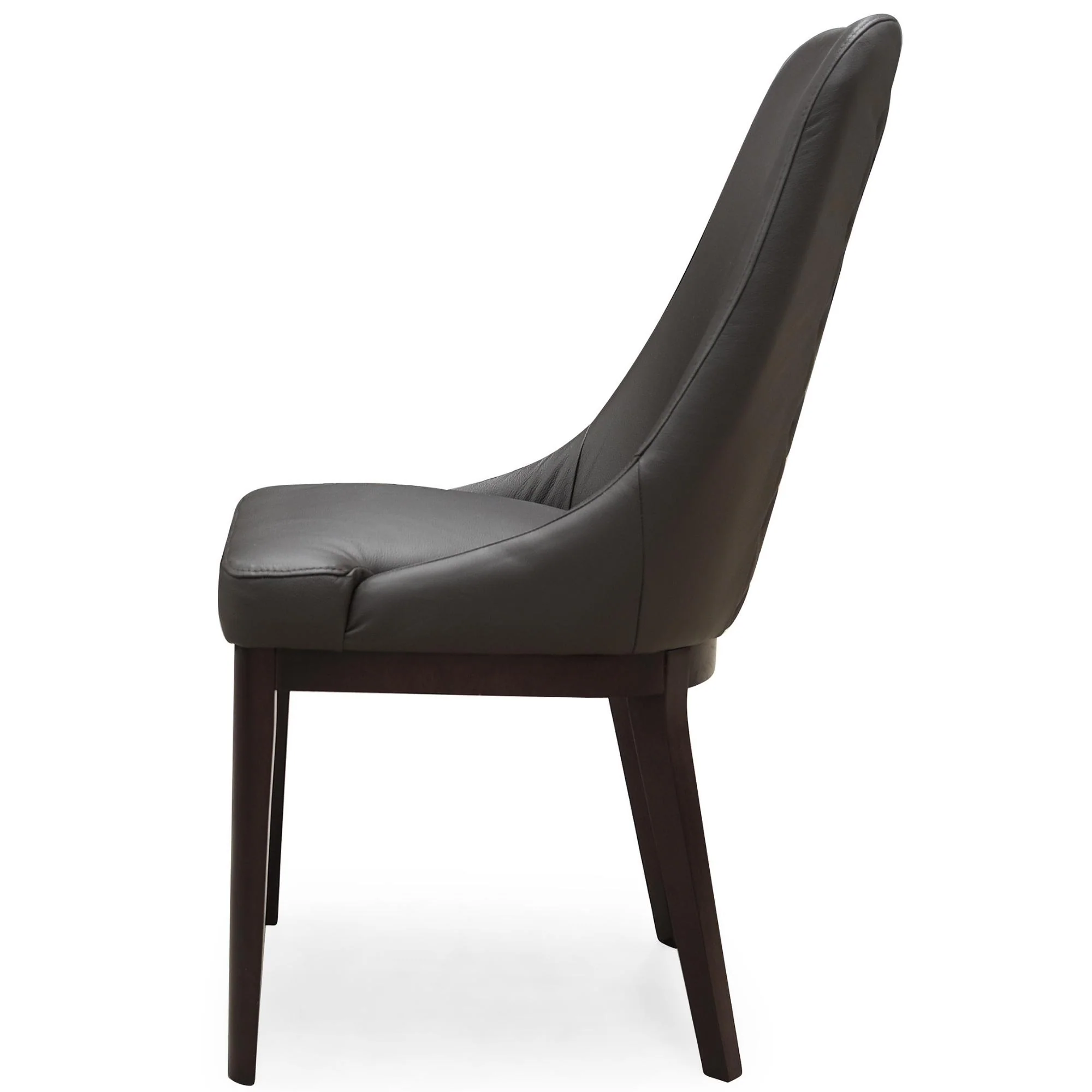 Claire Set of 2 Leather Dining Chair Dark Brown - Image 4