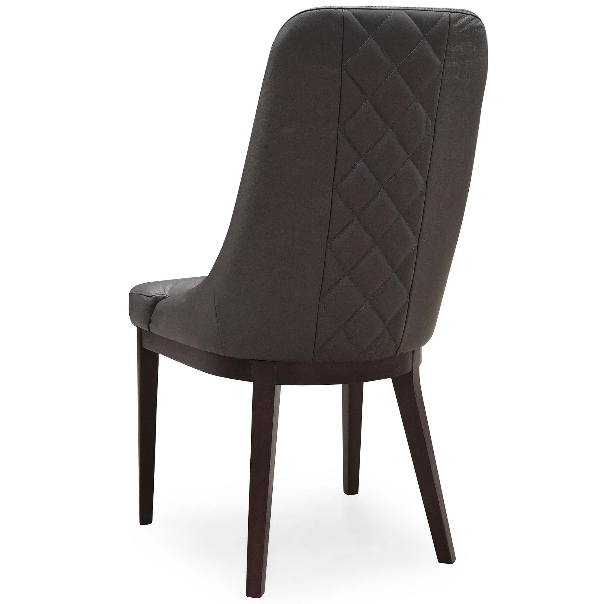 Claire Set of 2 Leather Dining Chair Dark Brown - Image 5