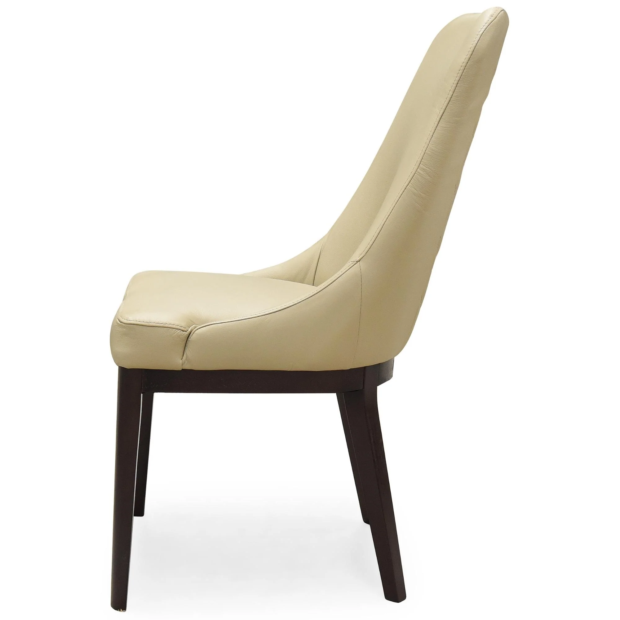Claire Set of 2 Leather Dining Chair Taupe - Image 4