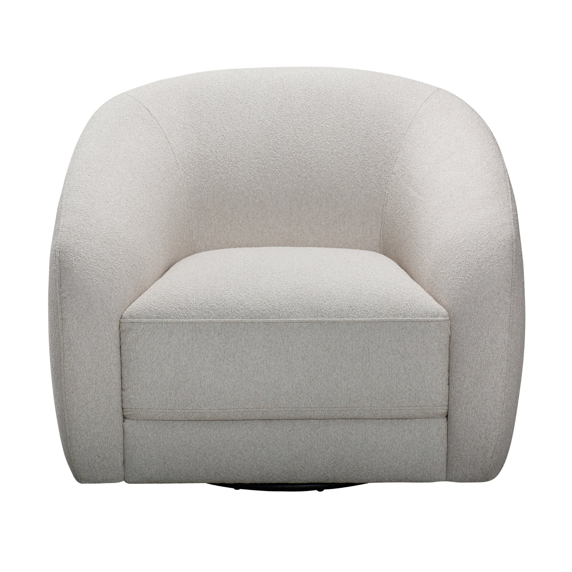 Cleopatra 1 Seater Swivel Fabric Sofa Lounge Linen Grey - Image 2