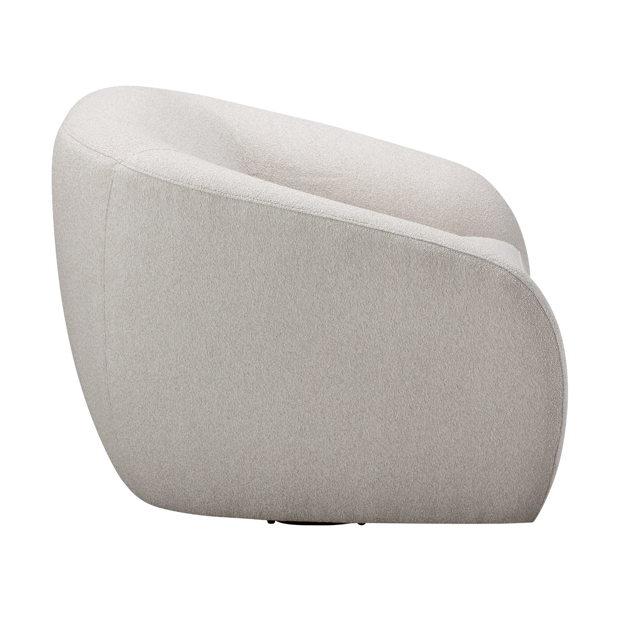 Cleopatra 1 Seater Swivel Fabric Sofa Lounge Linen Grey - Image 4