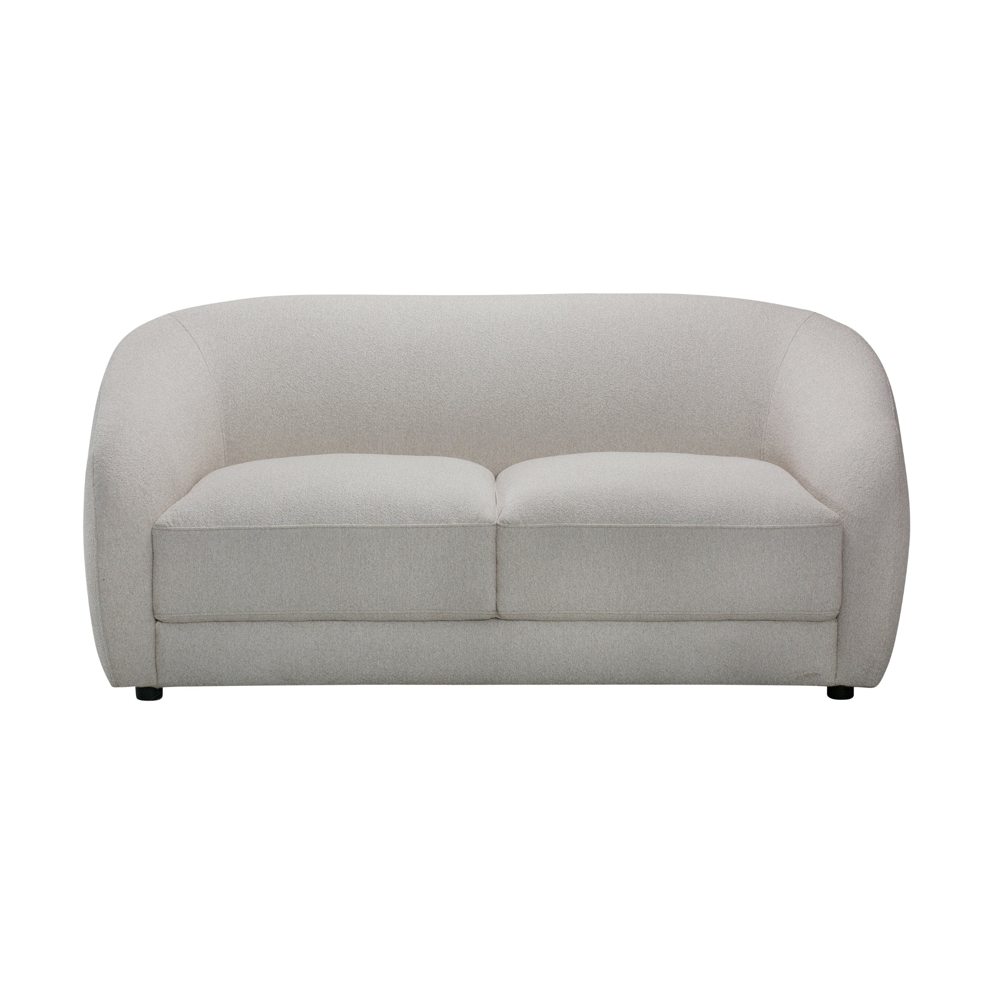 Cleopatra 2 Seater Fabric Sofa Lounge Linen Grey - Image 2