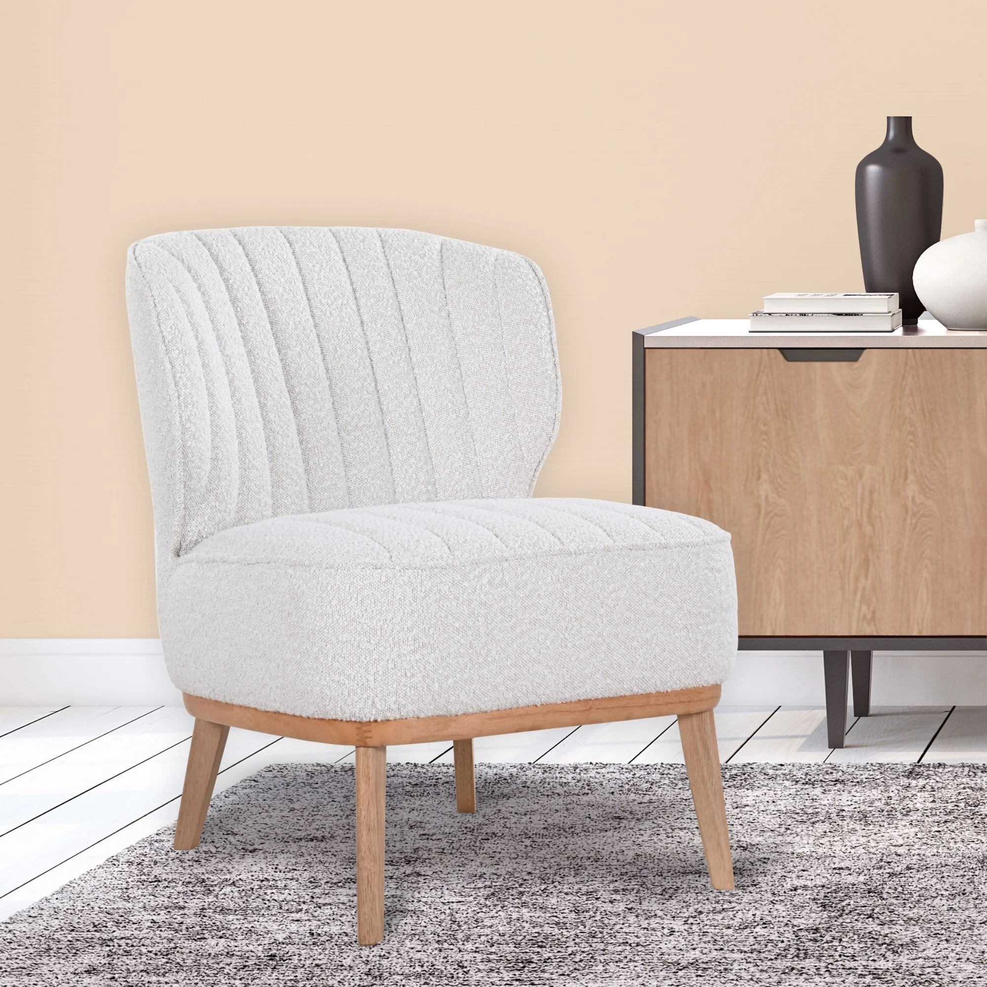 Clive Occasional Fabric Chair Beige - Image 2